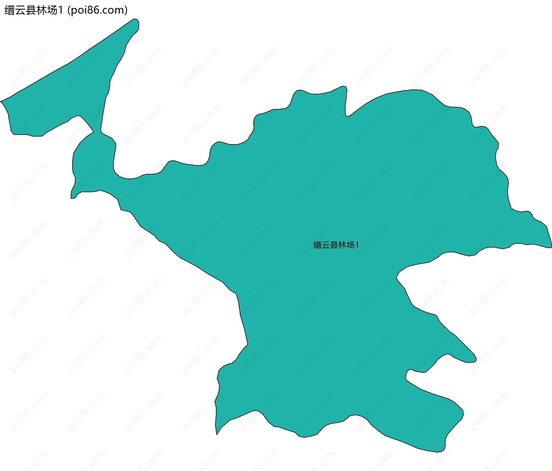 缙云县林场1边界地图