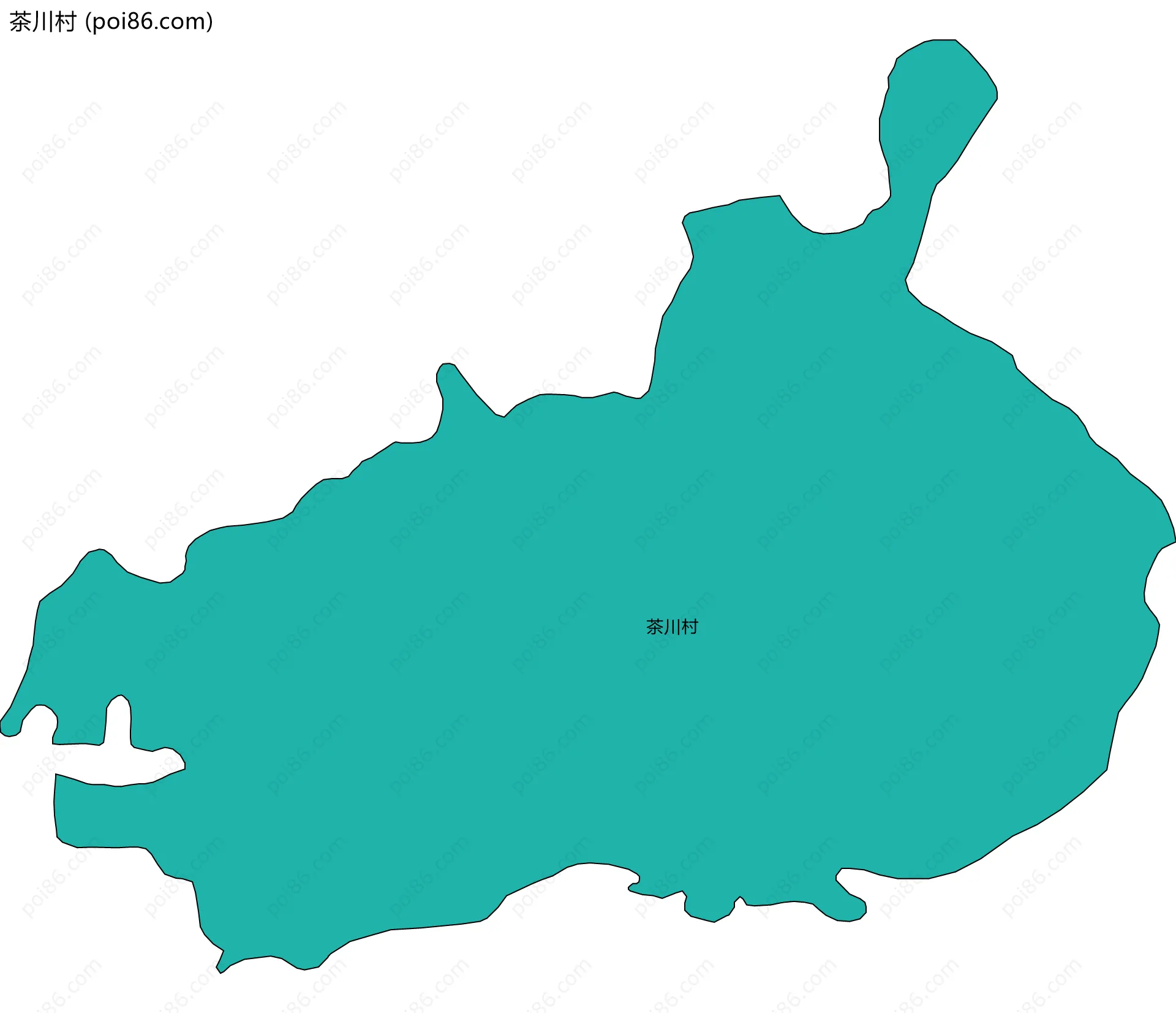 茶川村边界地图