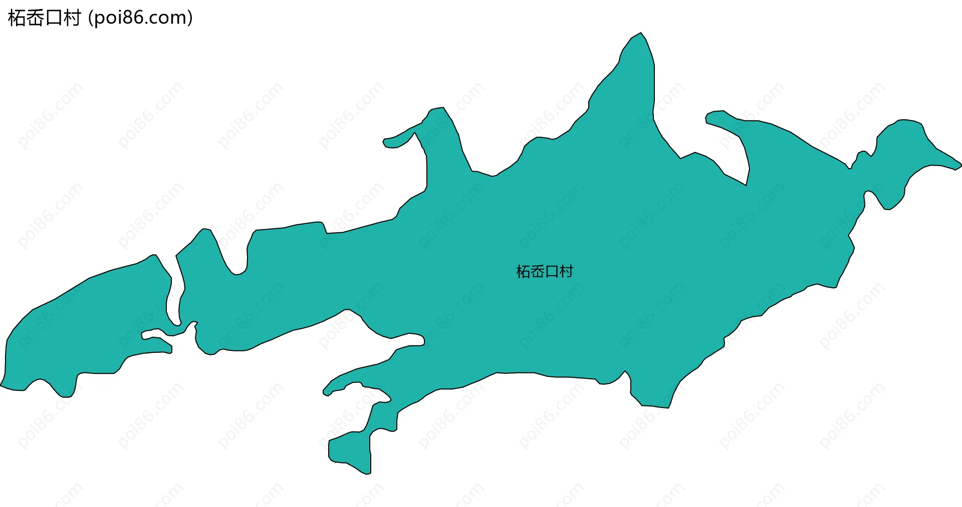 柘岙口村边界地图