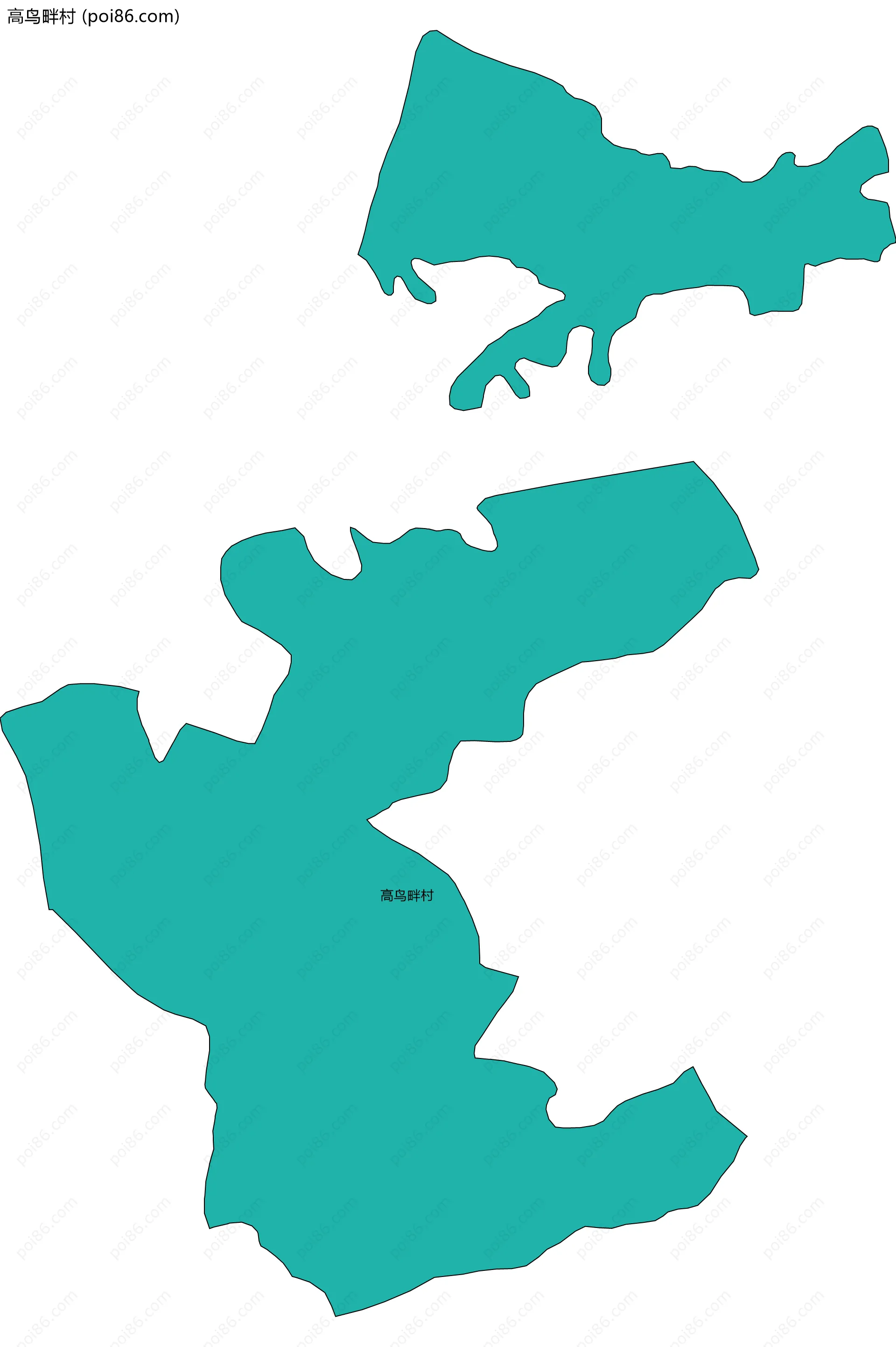 高鸟畔村边界地图