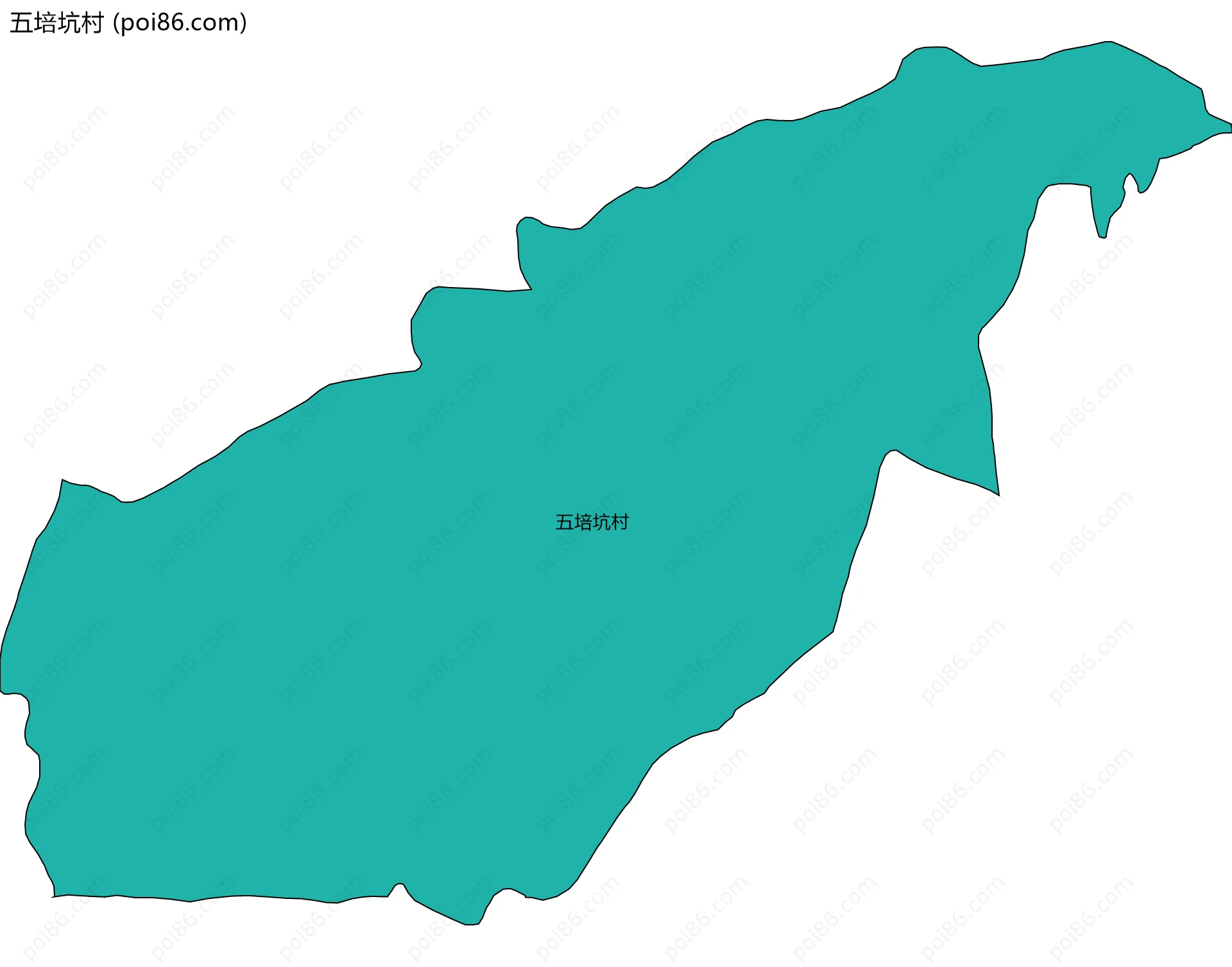 五培坑村边界地图
