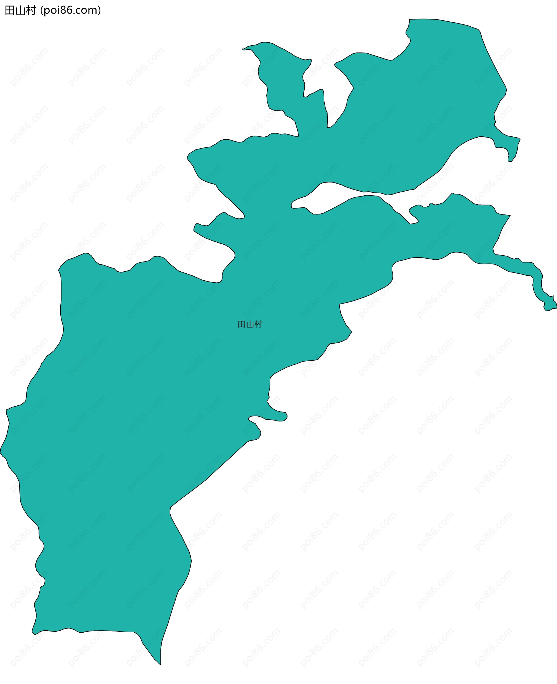 田山村边界地图