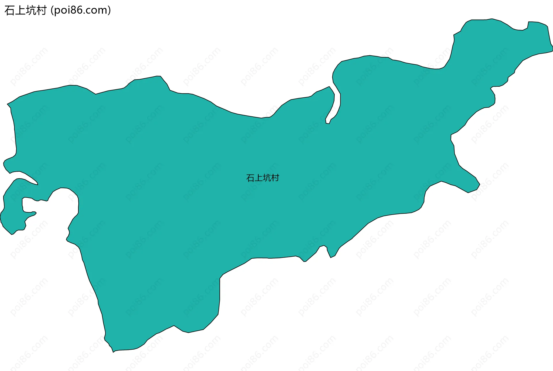 石上坑村边界地图