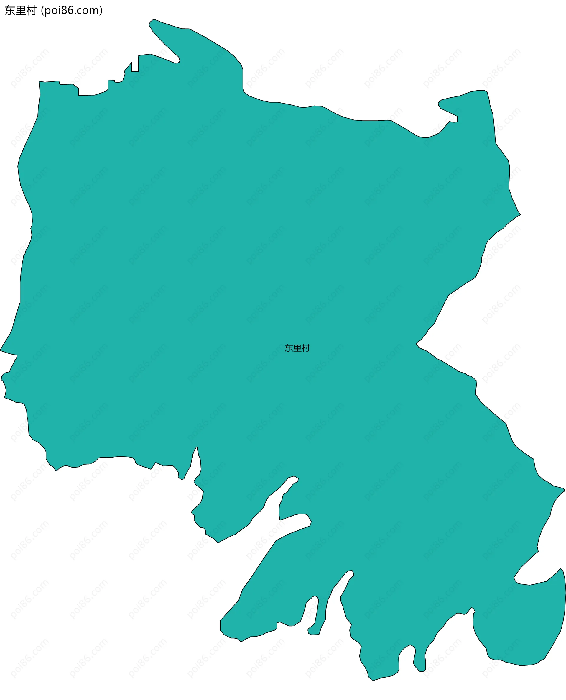 东里村边界地图