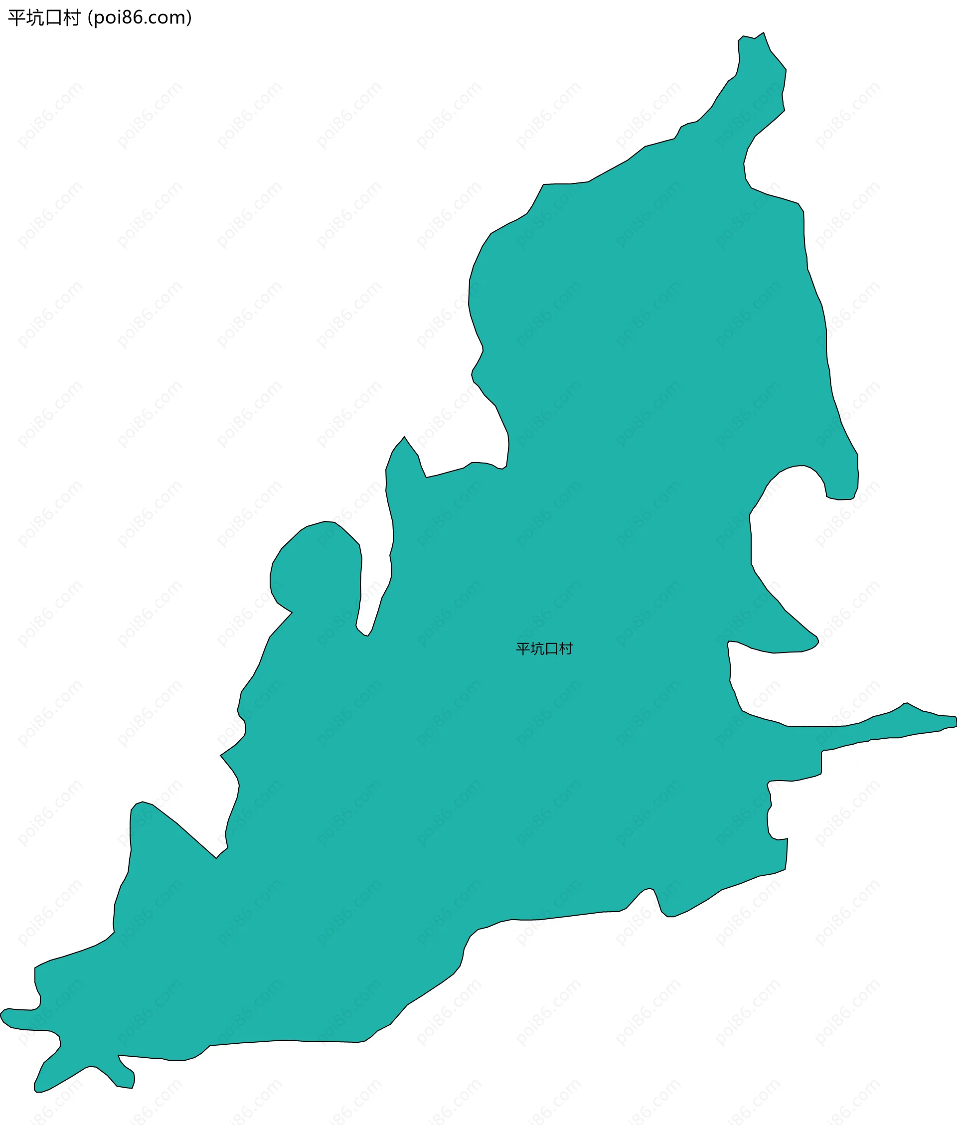平坑口村边界地图