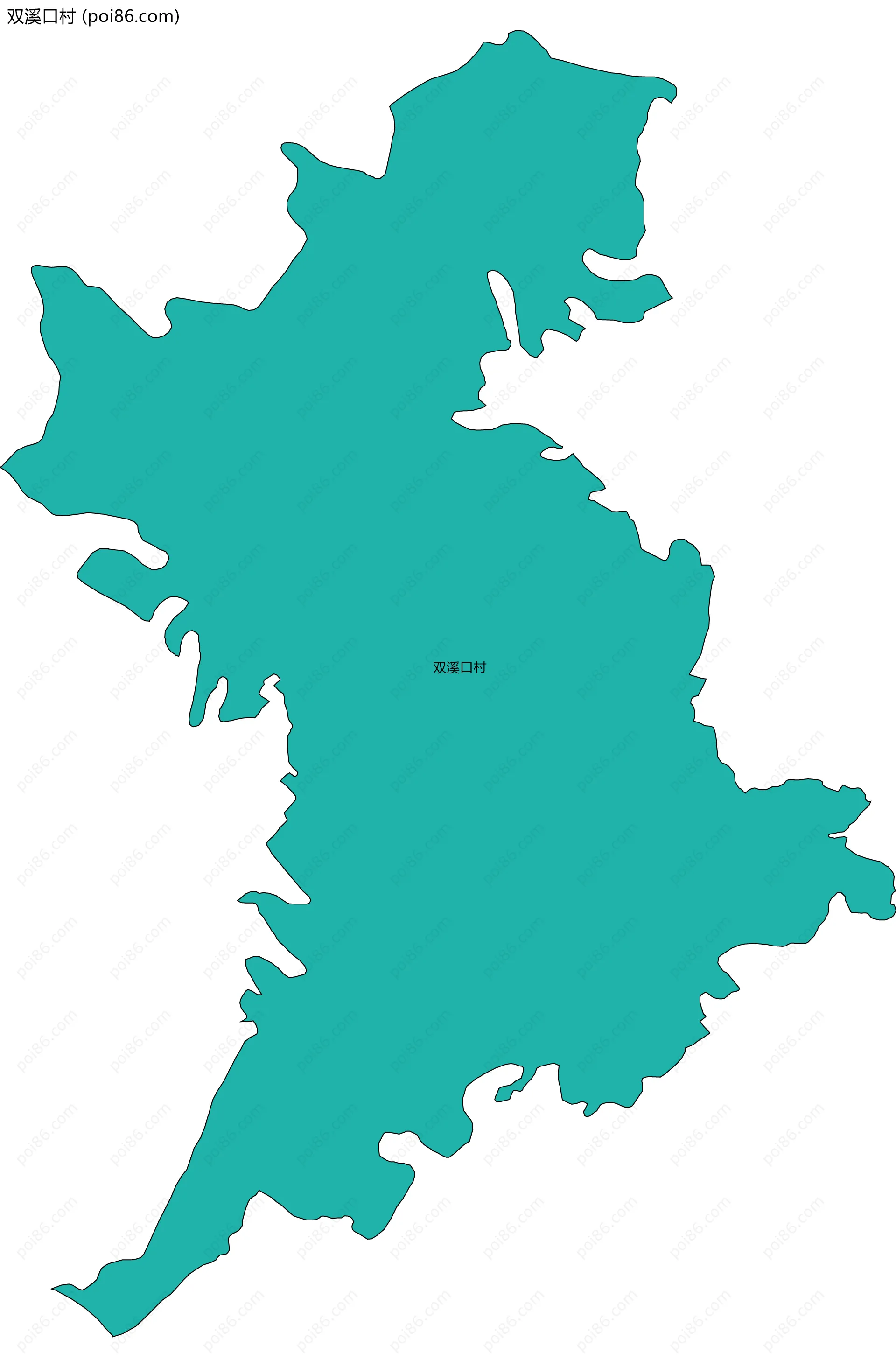 双溪口村边界地图