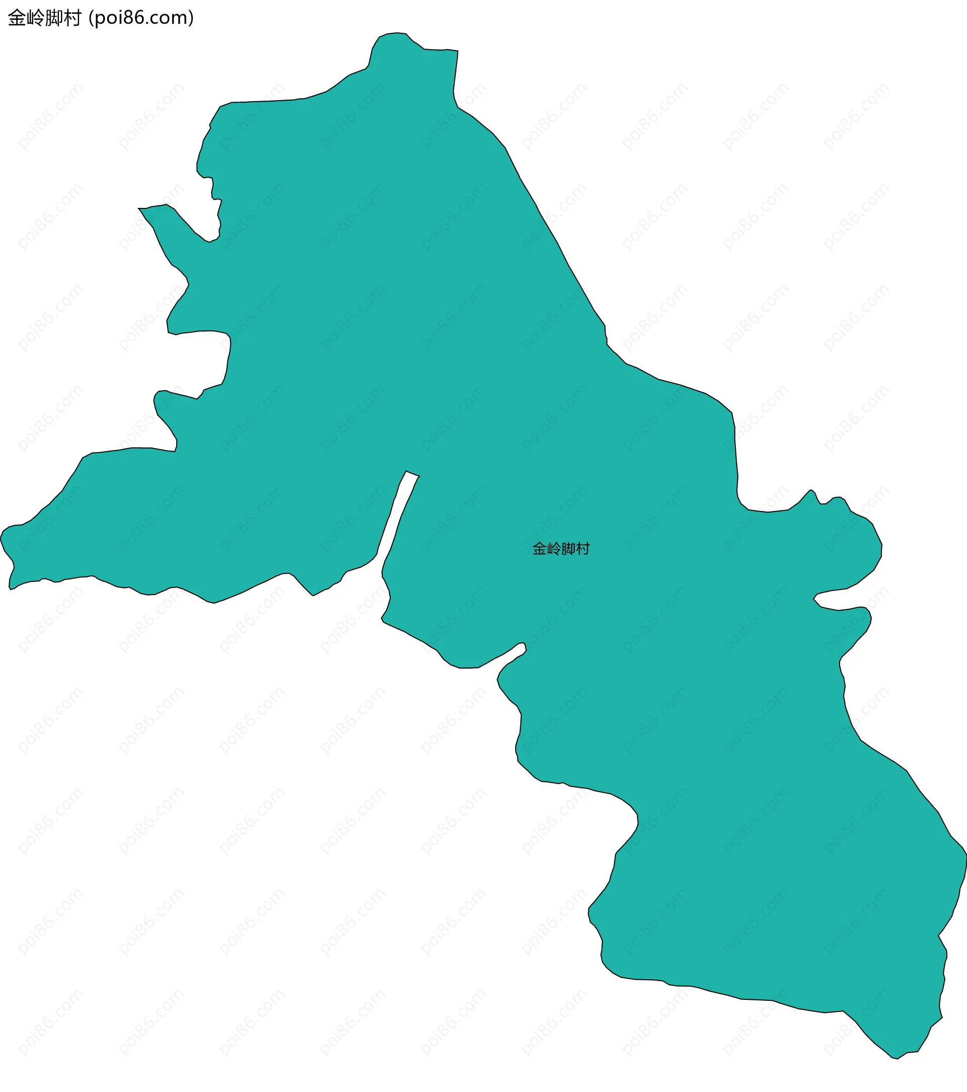 金岭脚村边界地图