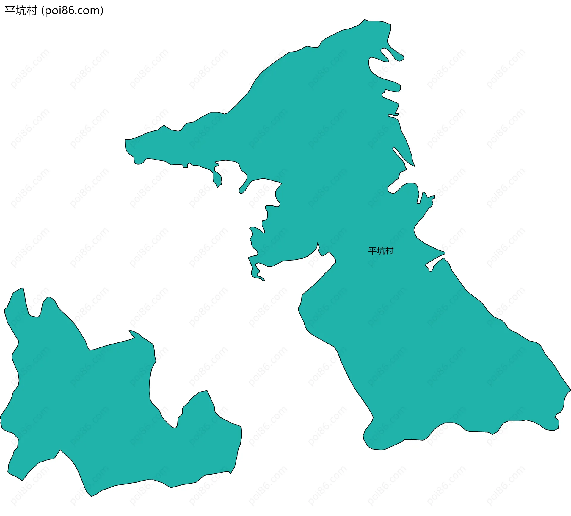 平坑村边界地图