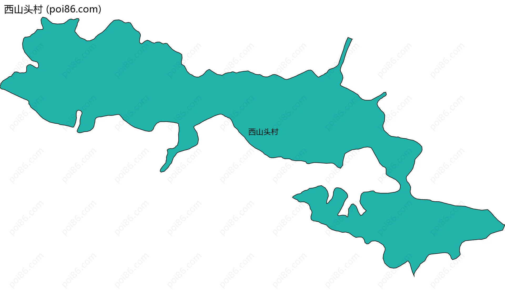 西山头村边界地图