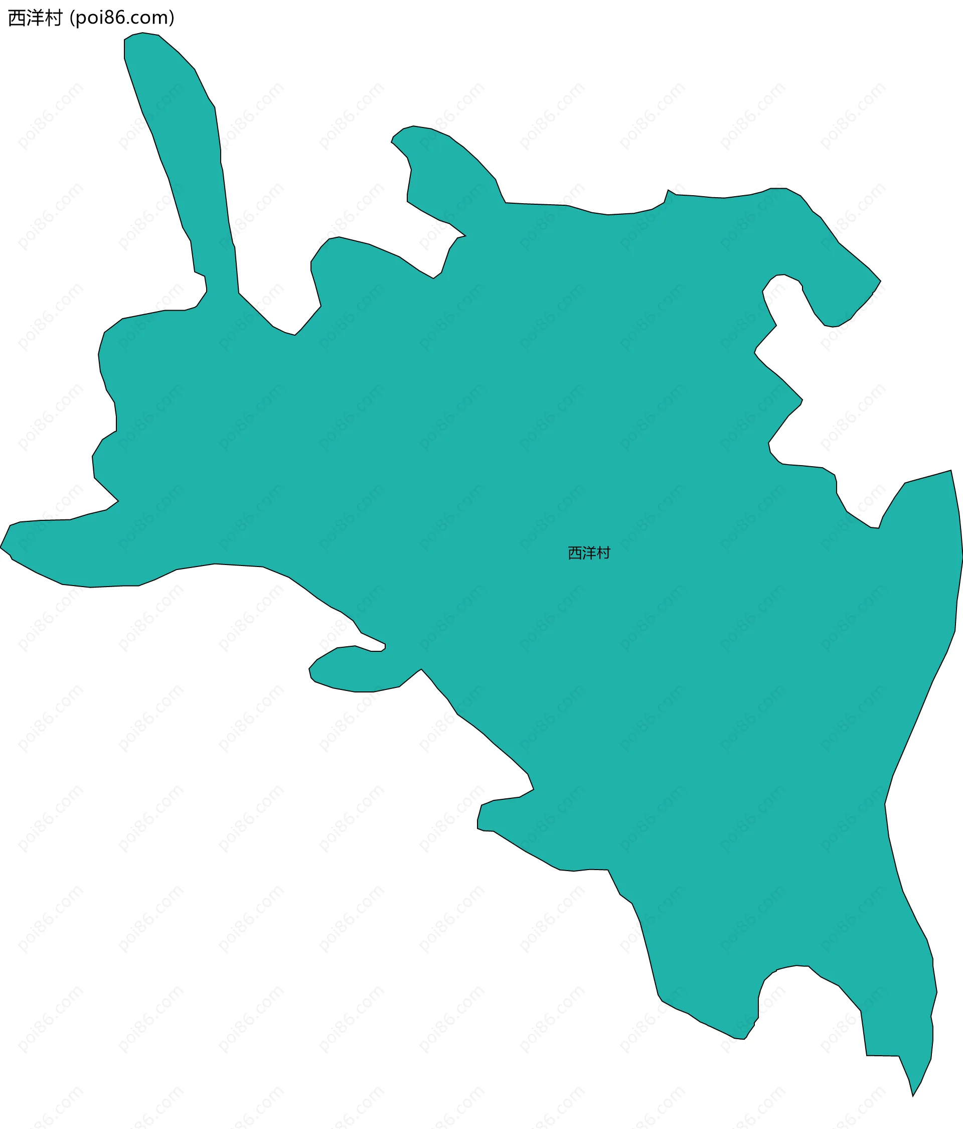 西洋村边界地图