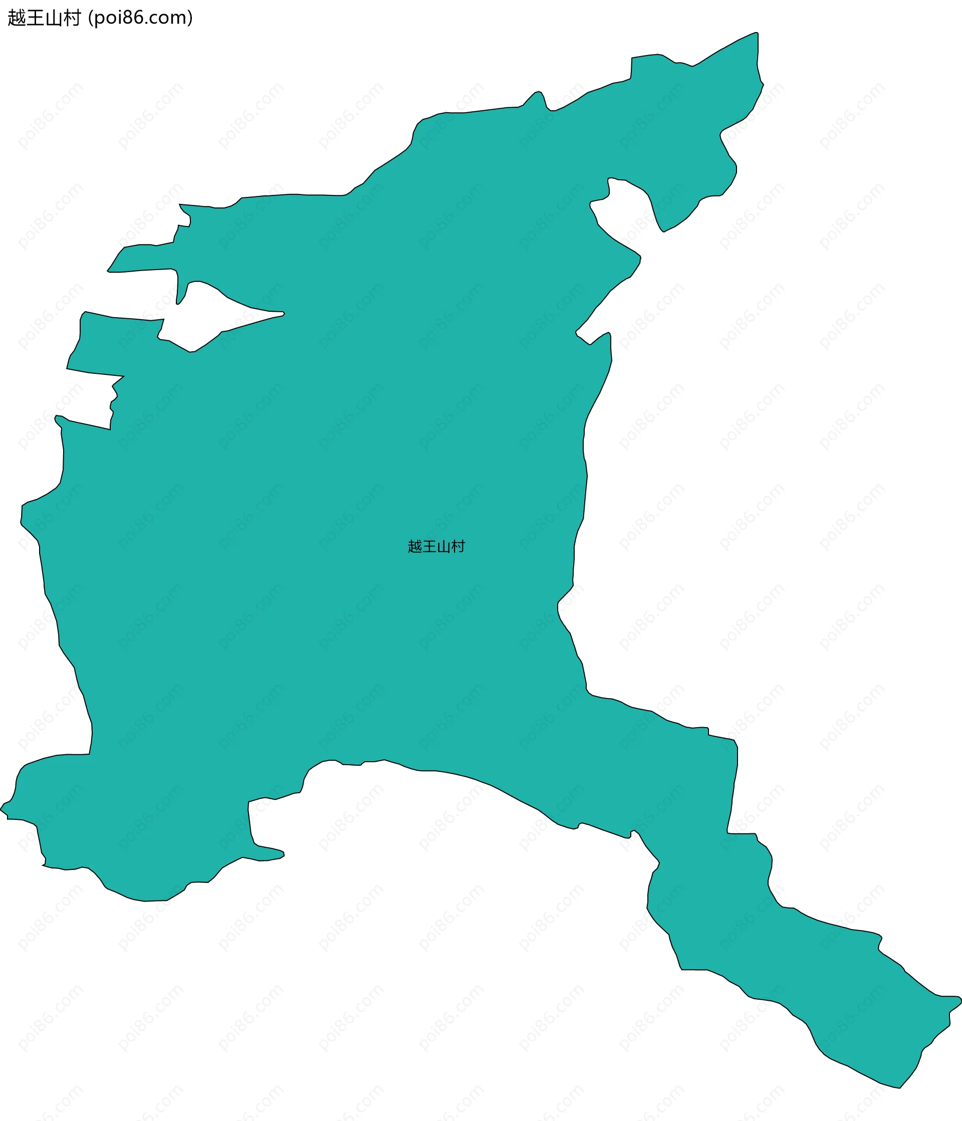 越王山村边界地图