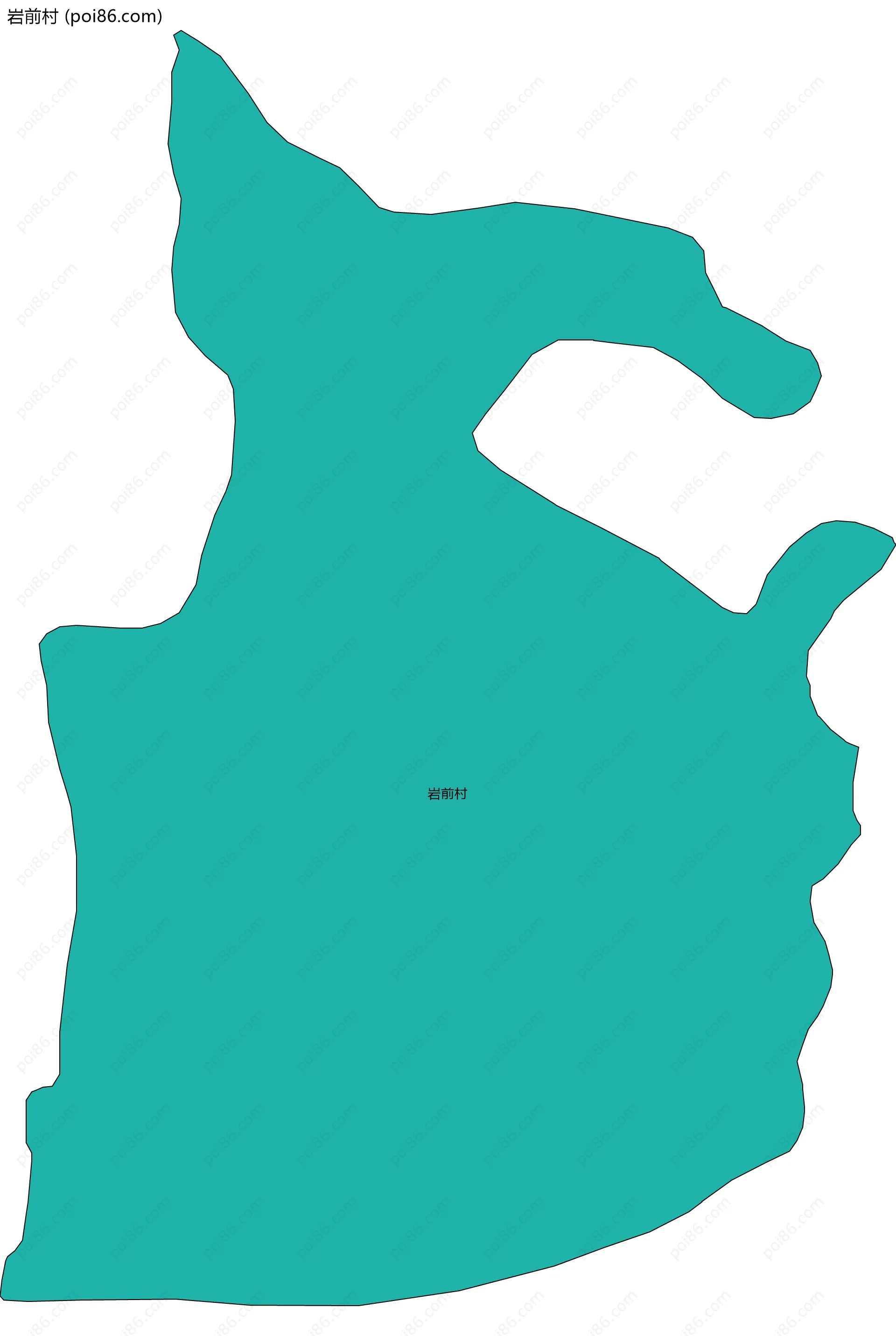 岩前村边界地图