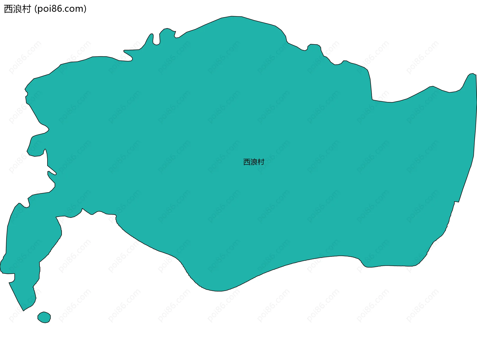 西浪村边界地图
