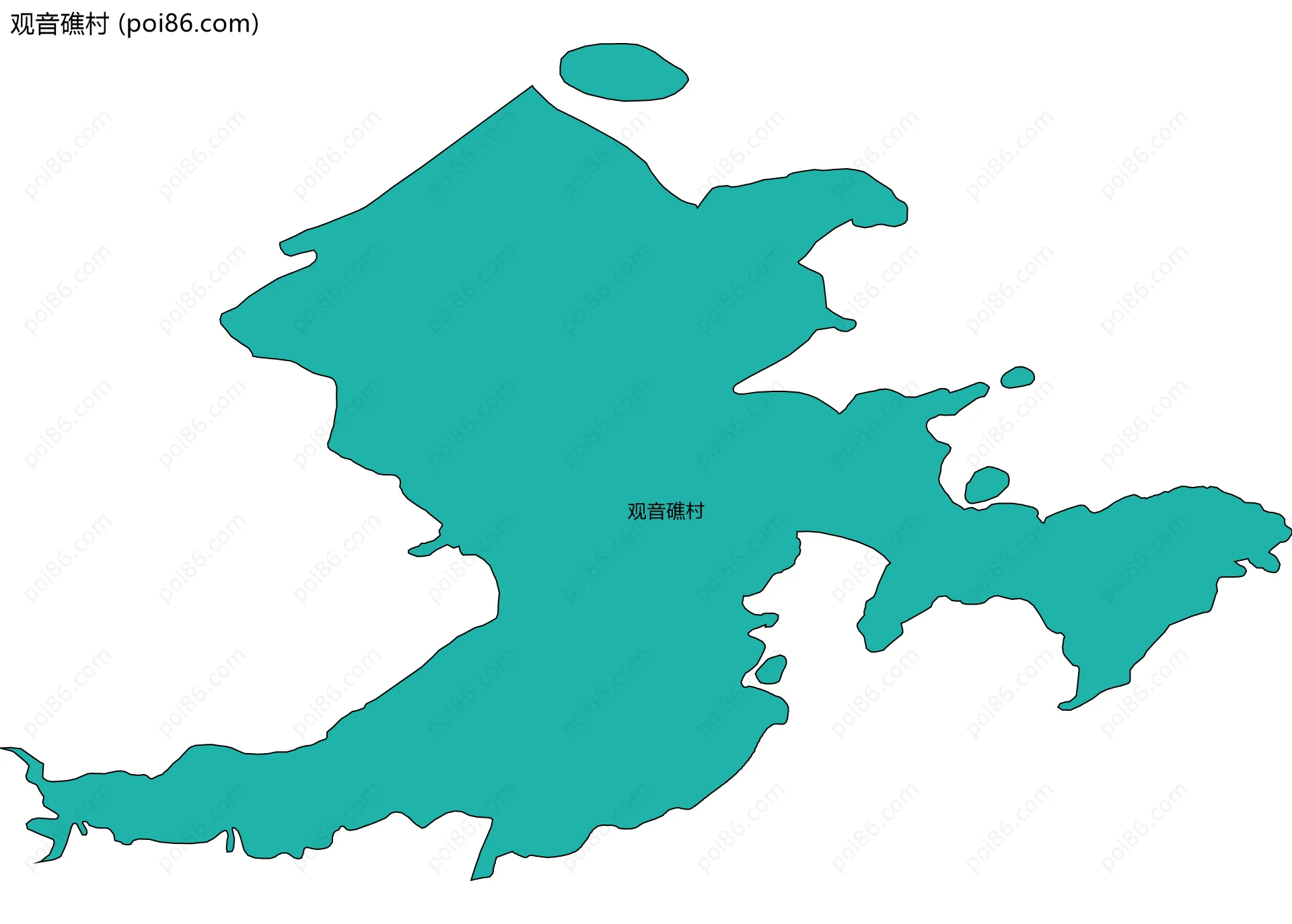 观音礁村边界地图