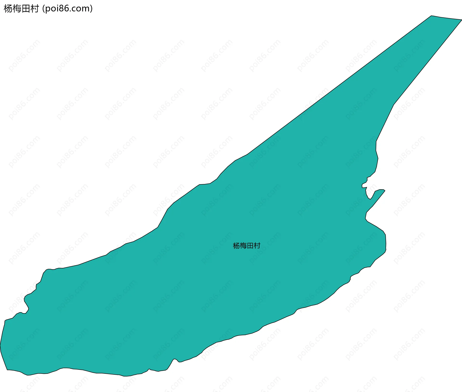 杨梅田村边界地图
