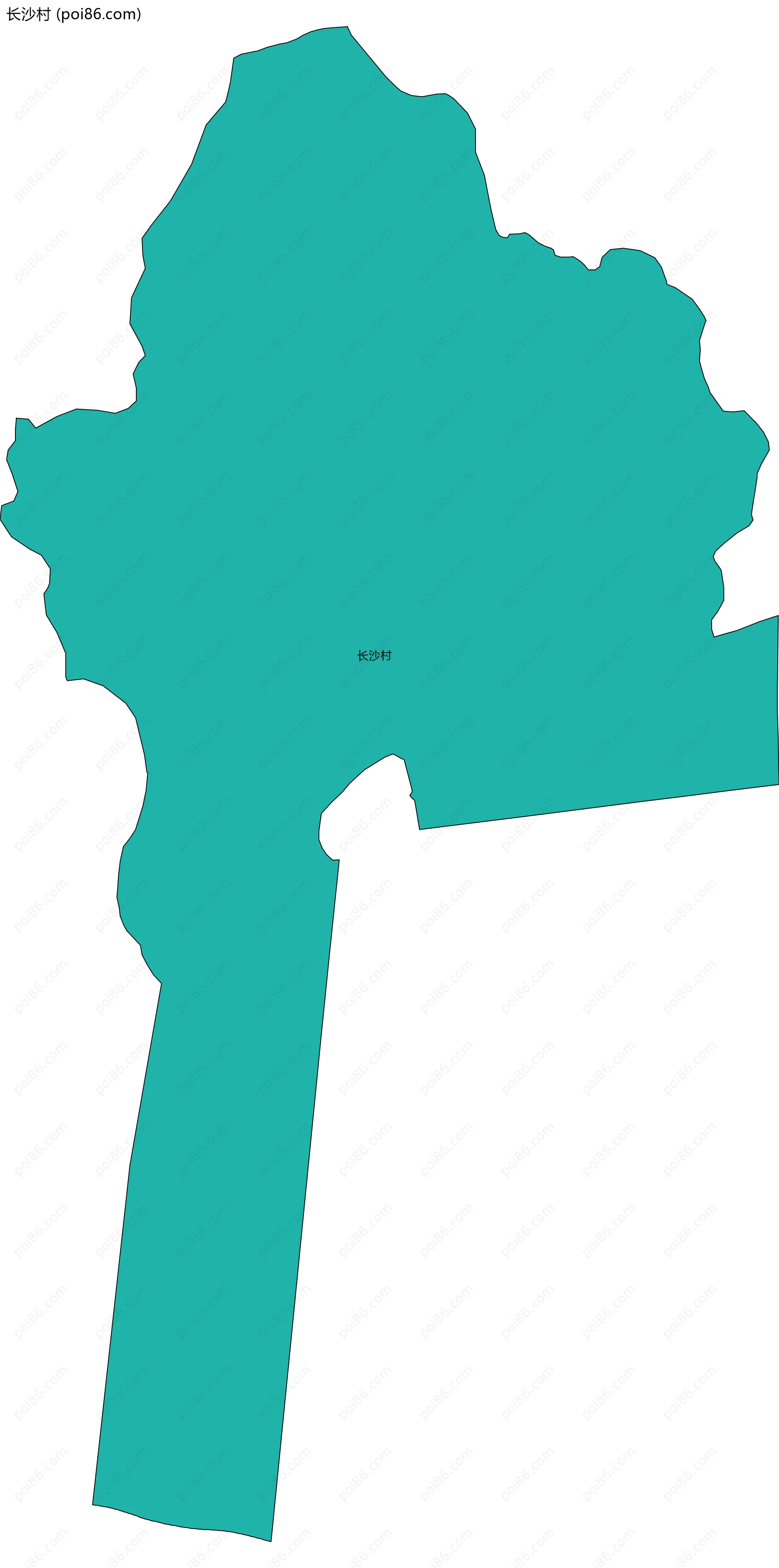 长沙村边界地图