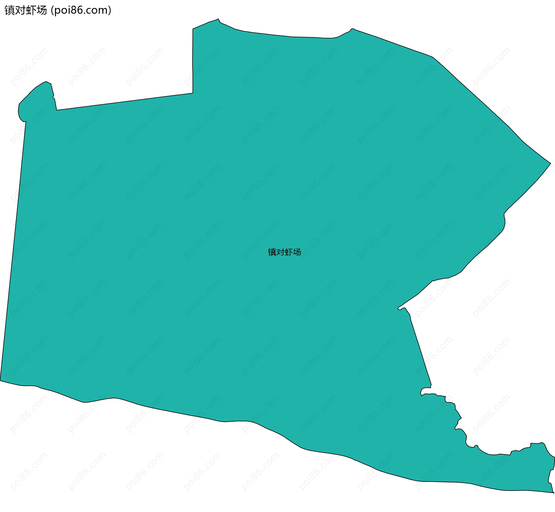 镇对虾场边界地图