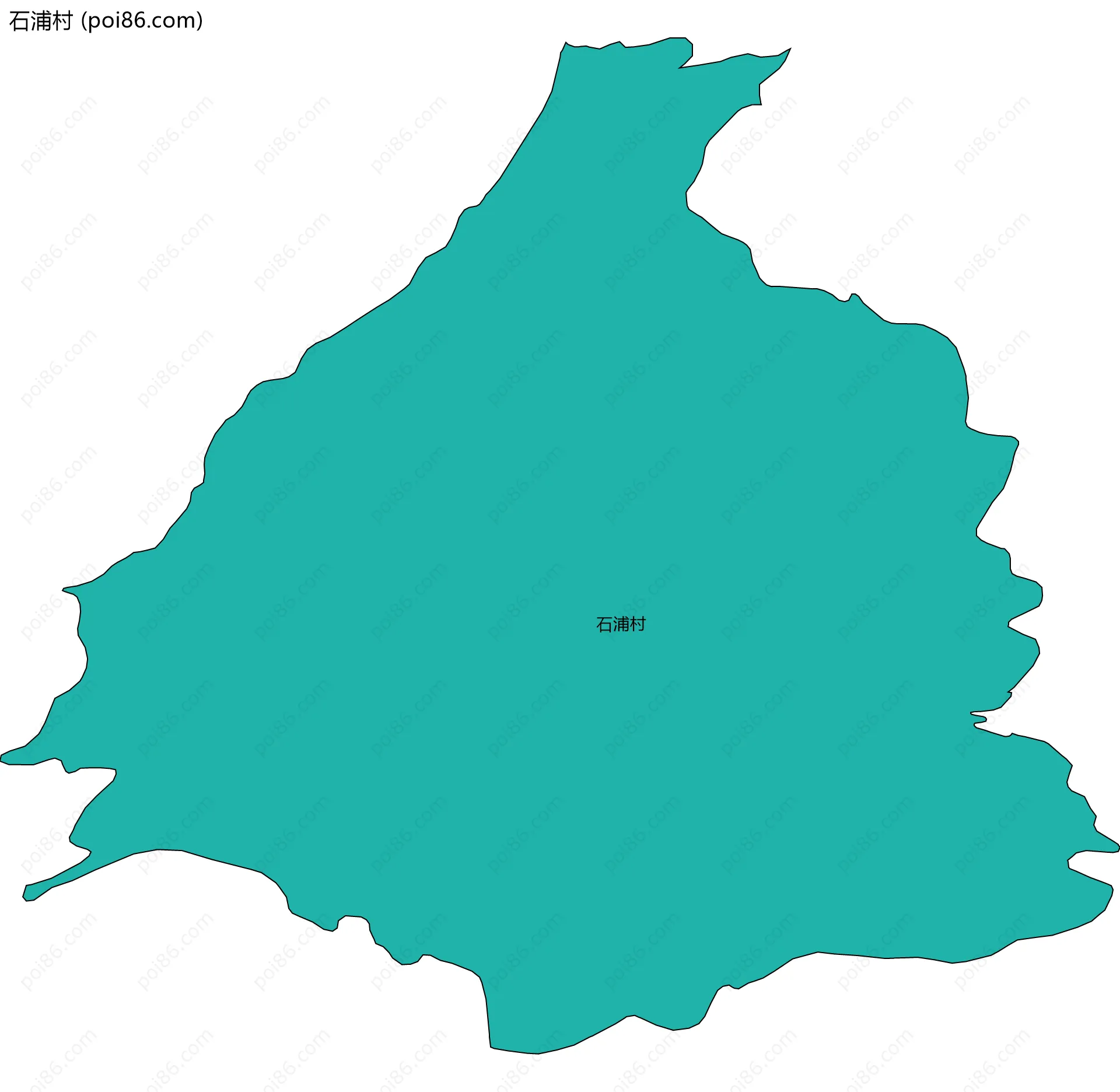 石浦村边界地图