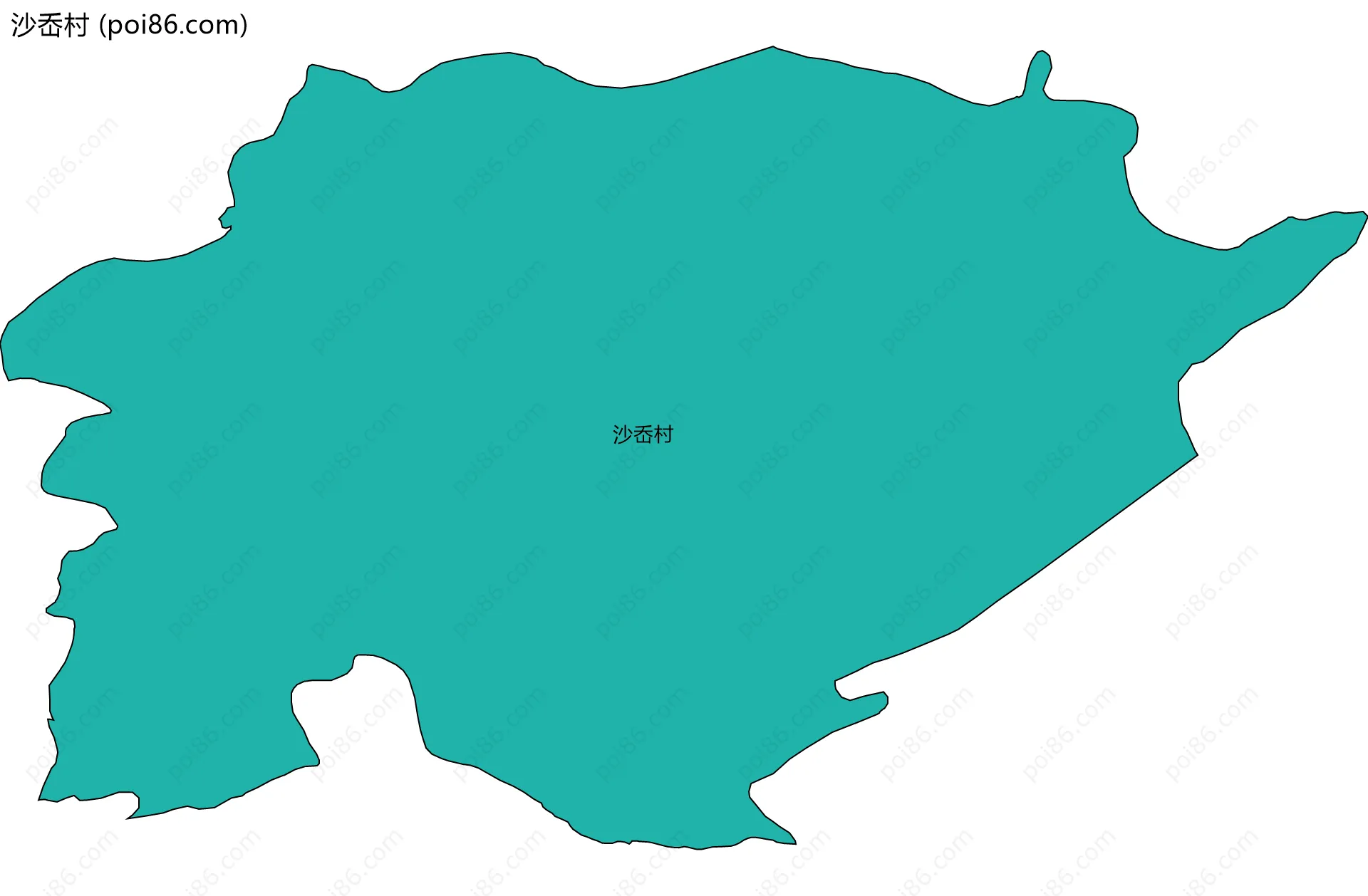 沙岙村边界地图