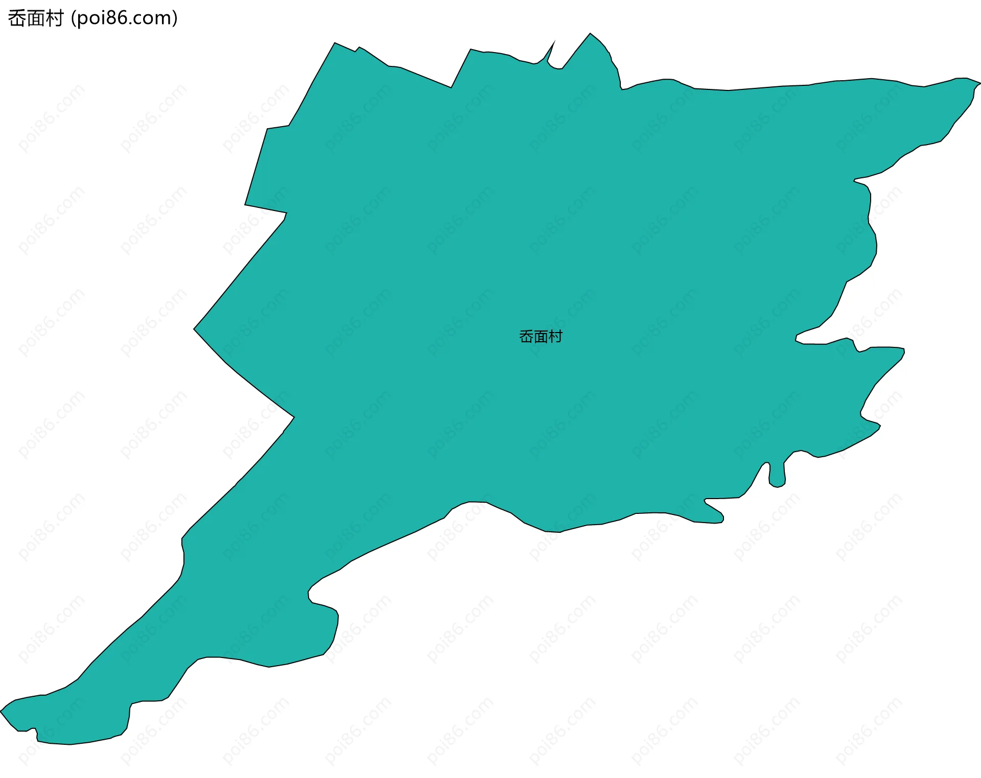 岙面村边界地图