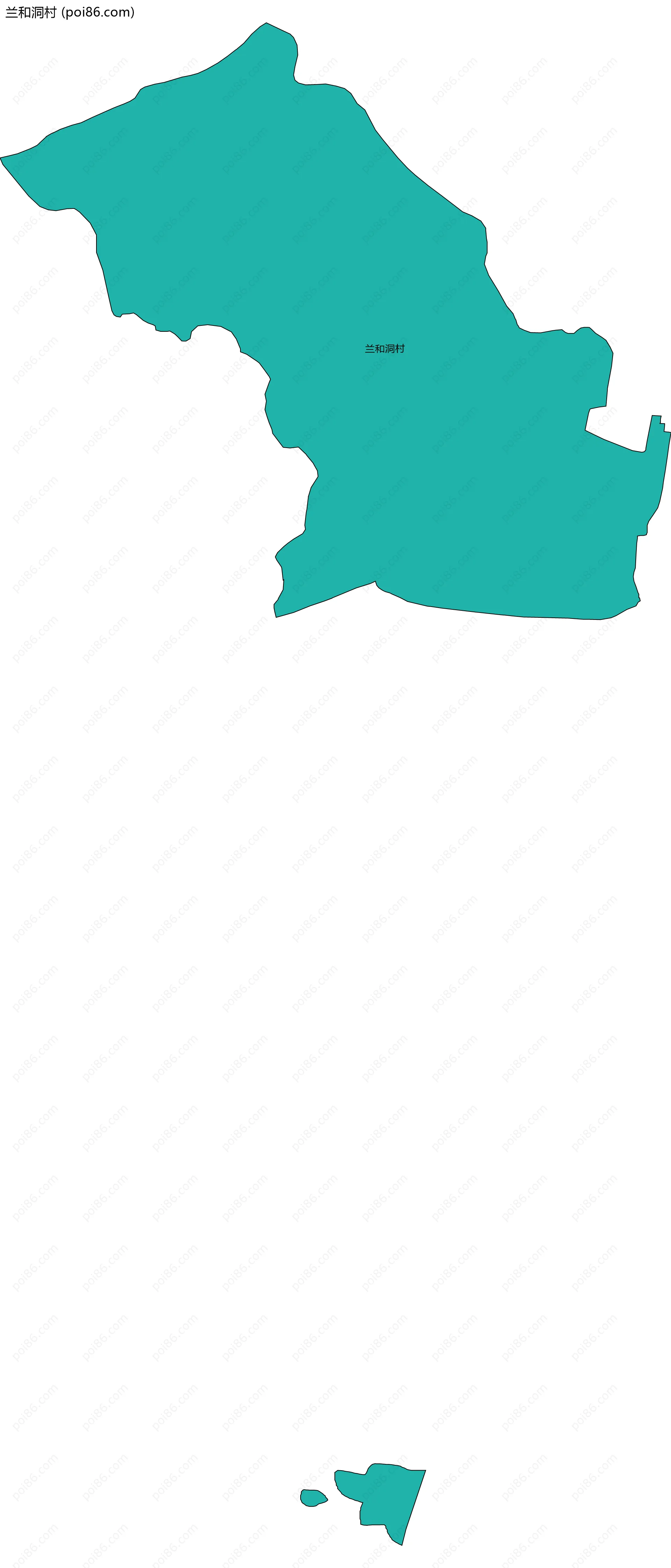 兰和洞村边界地图