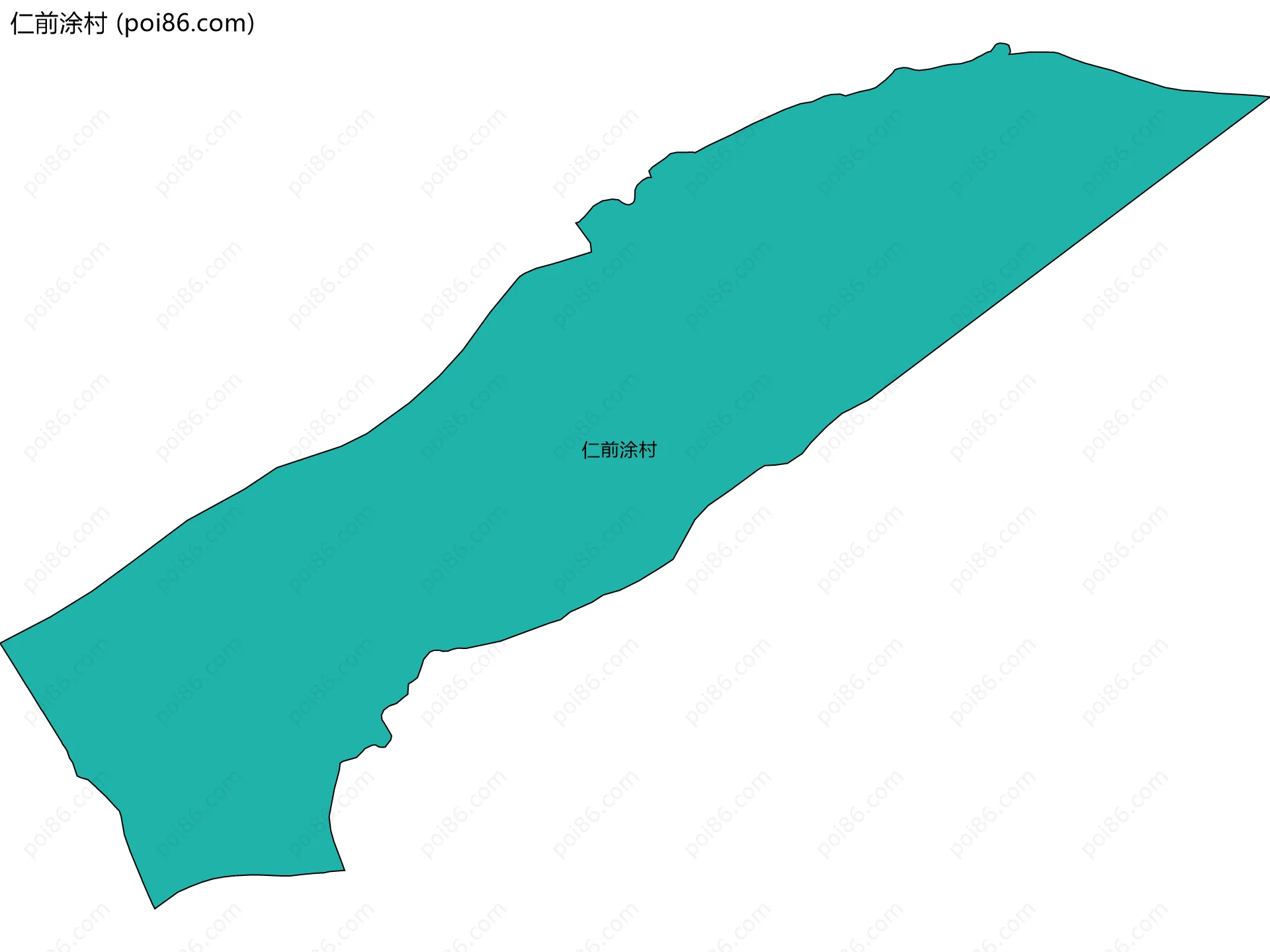 仁前涂村边界地图