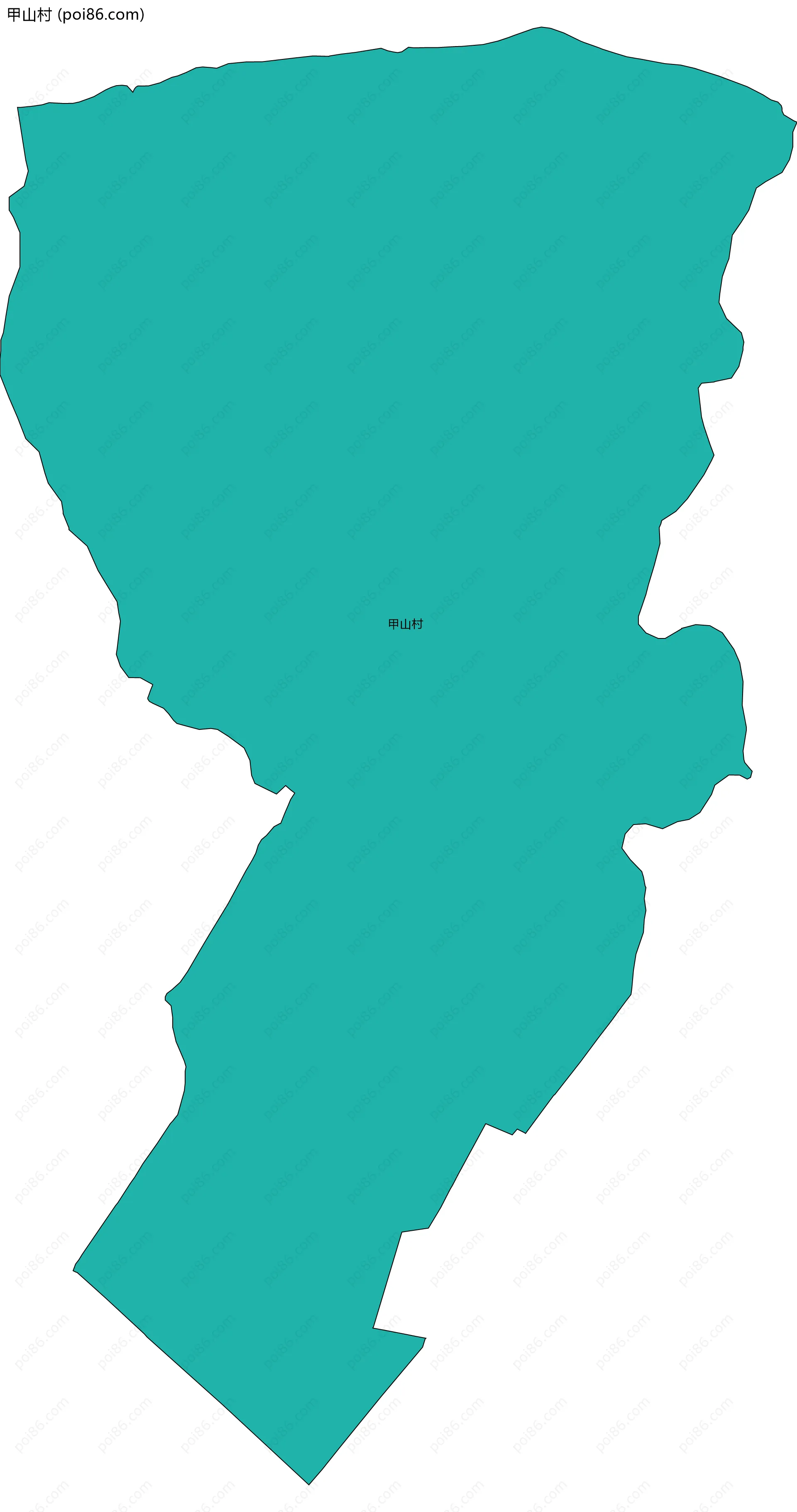 甲山村边界地图