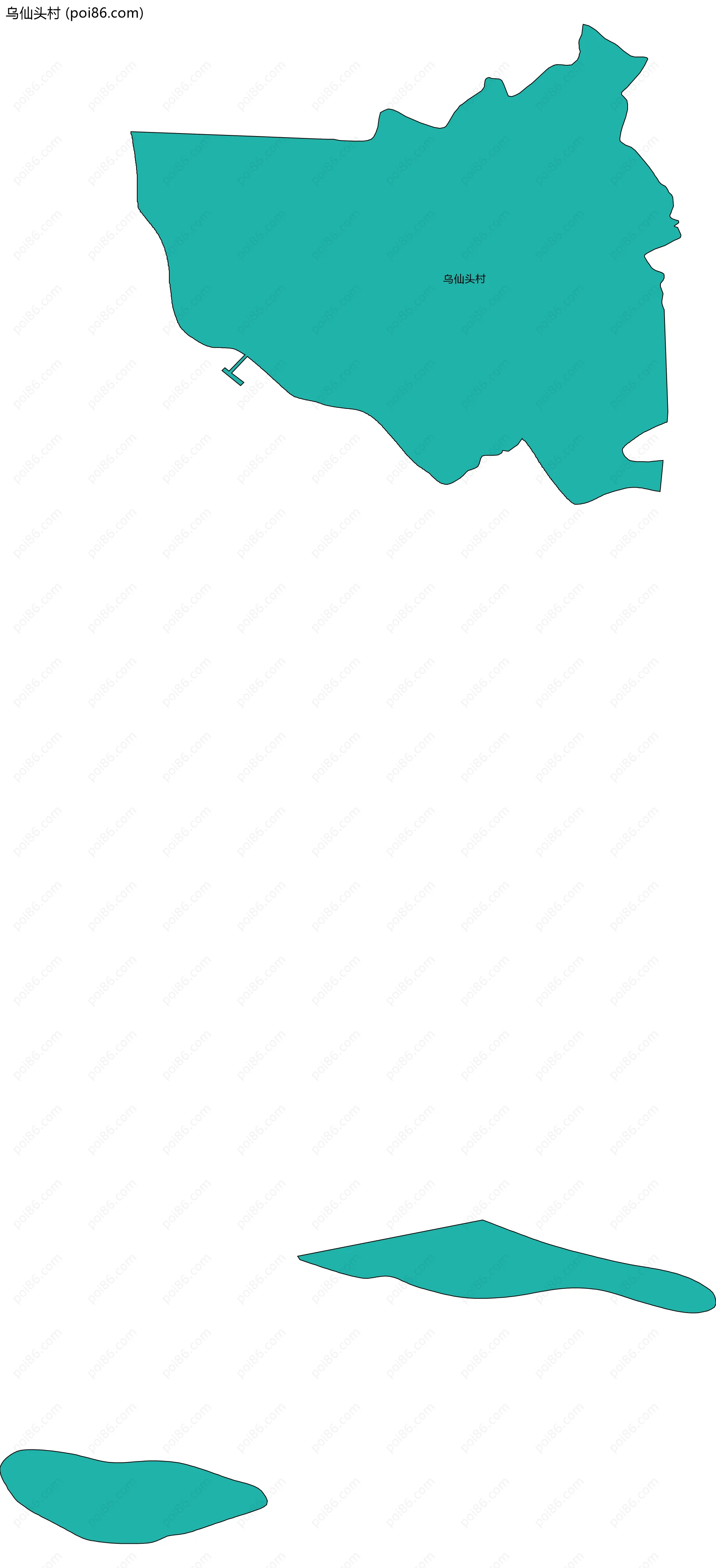 乌仙头村边界地图