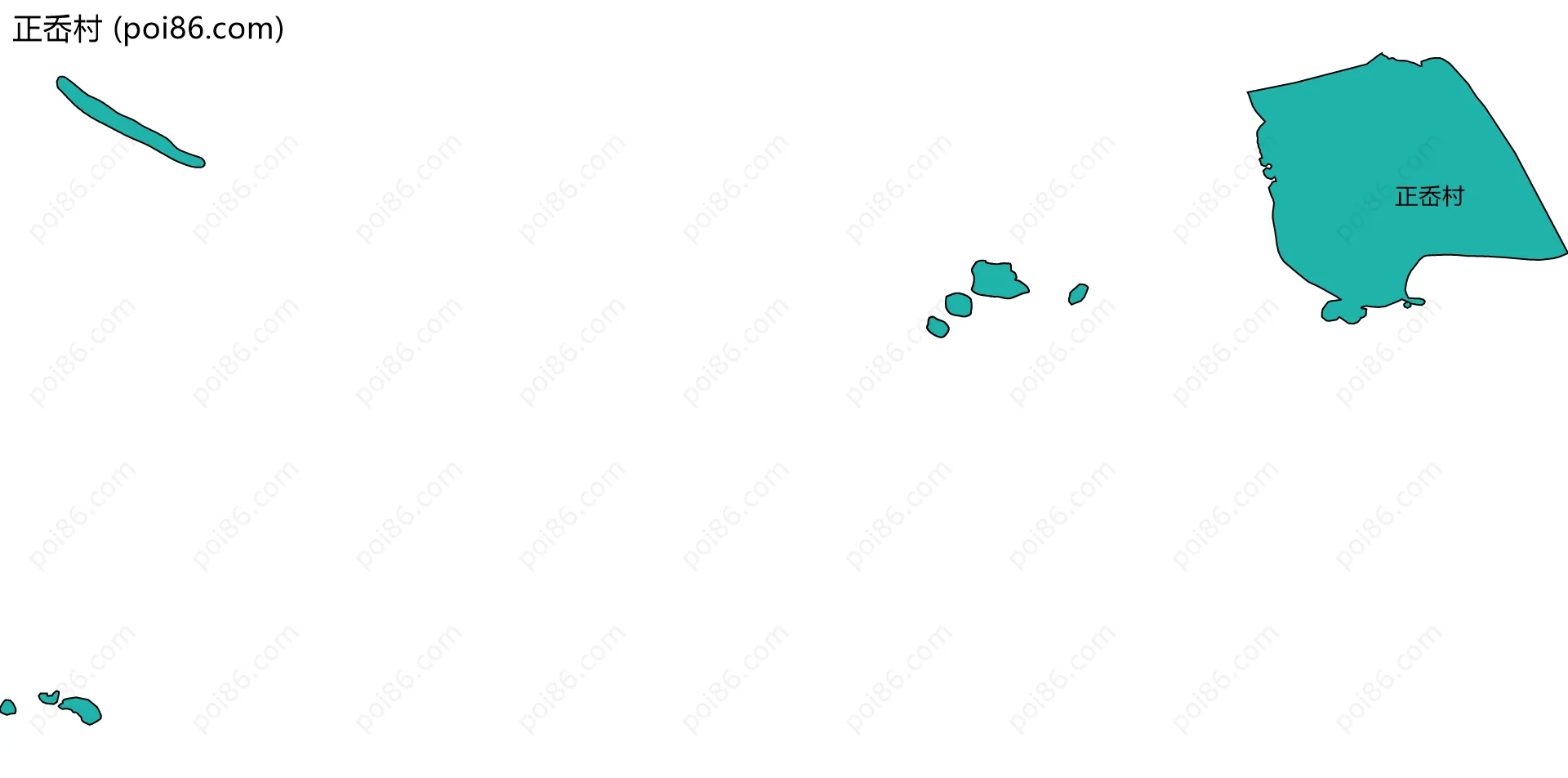 正岙村边界地图