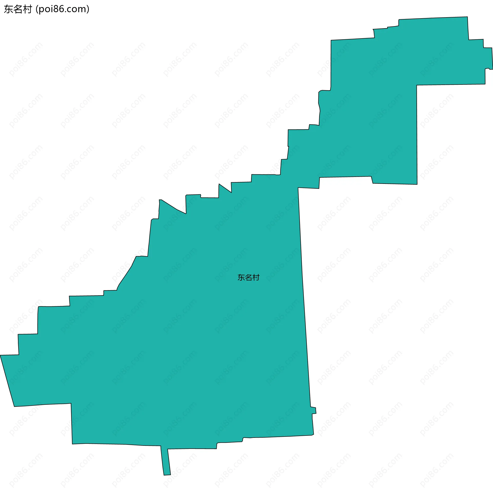 东名村边界地图