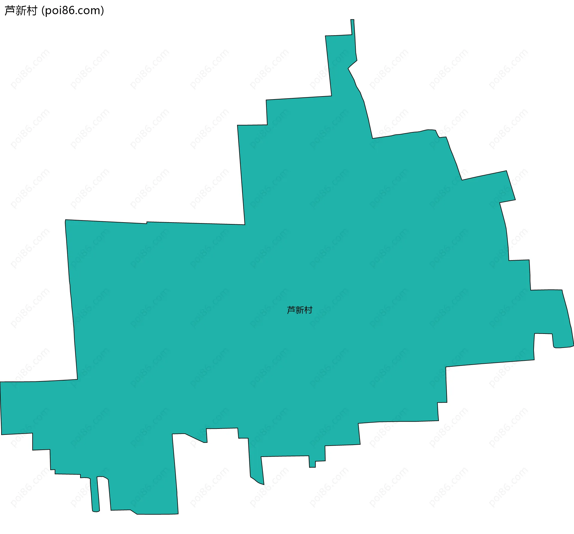 芦新村边界地图