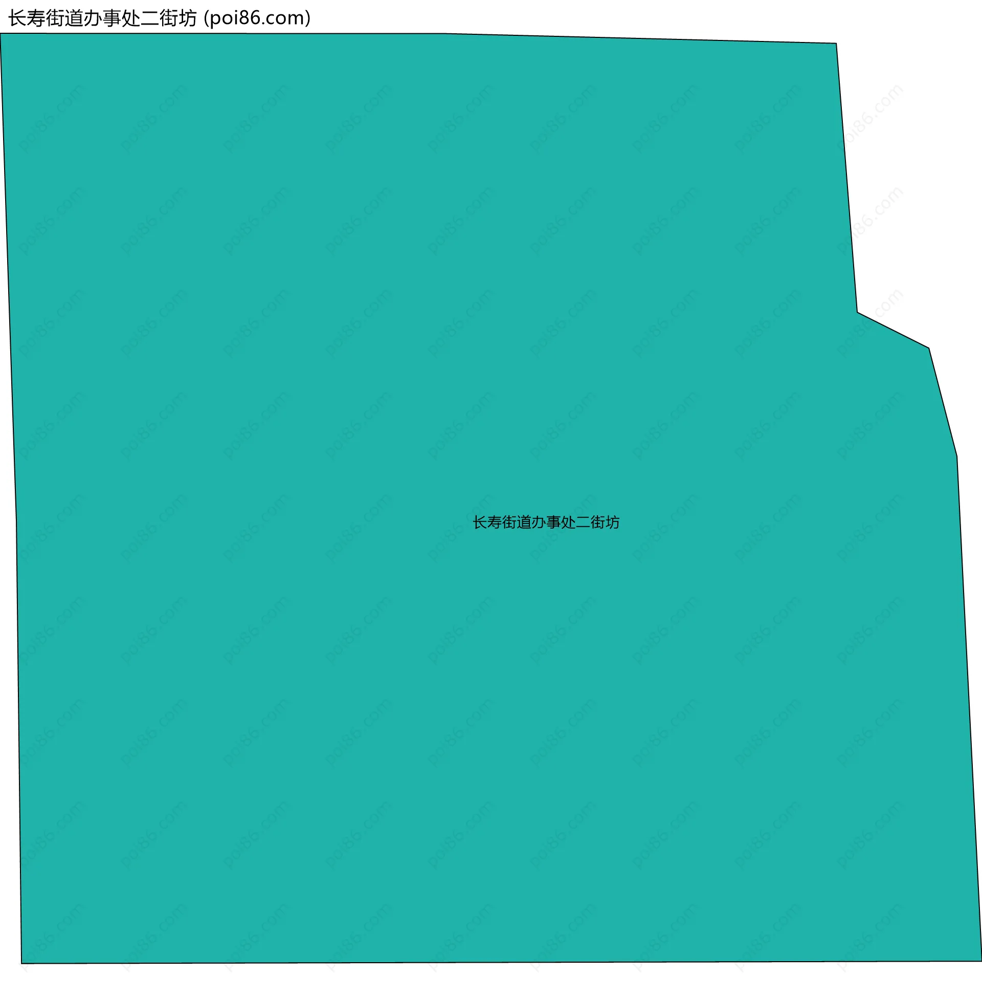长寿街道办事处二街坊边界地图