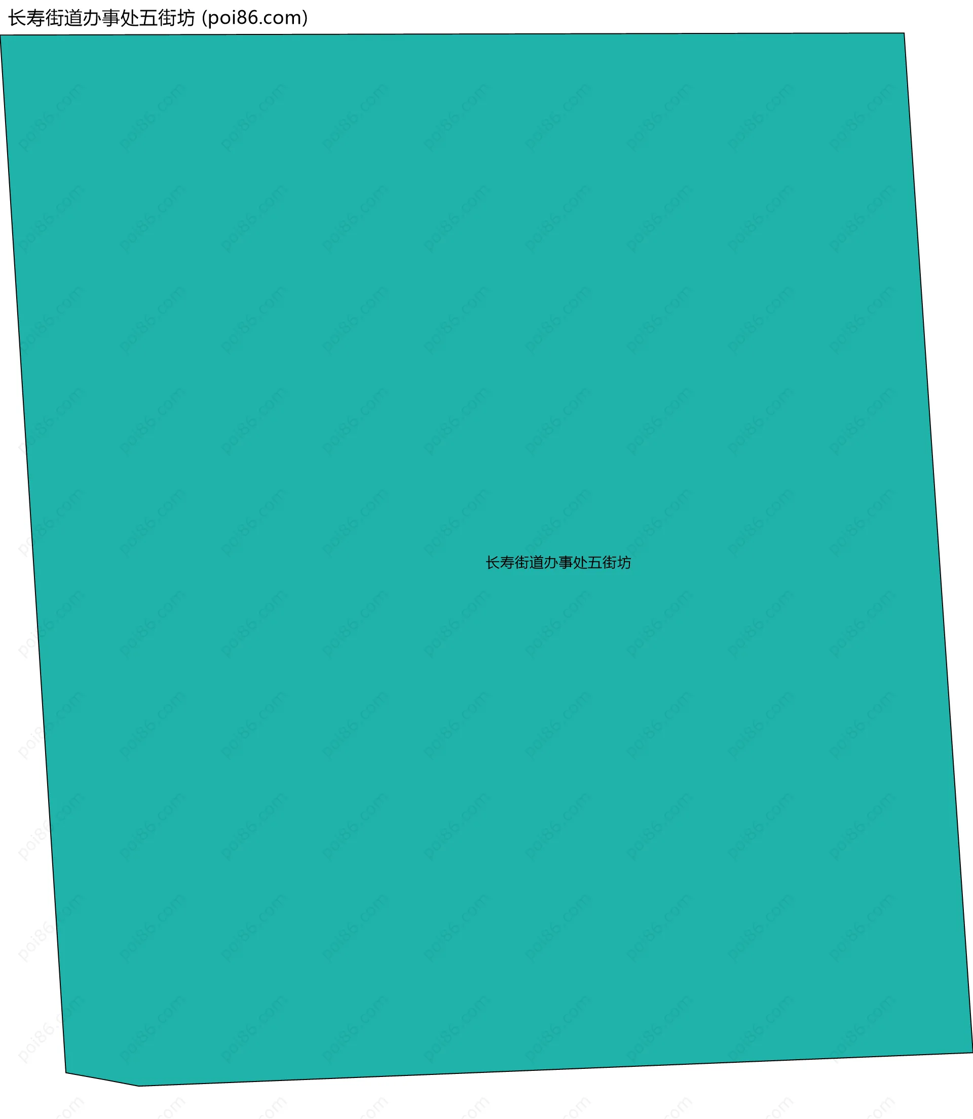 长寿街道办事处五街坊边界地图