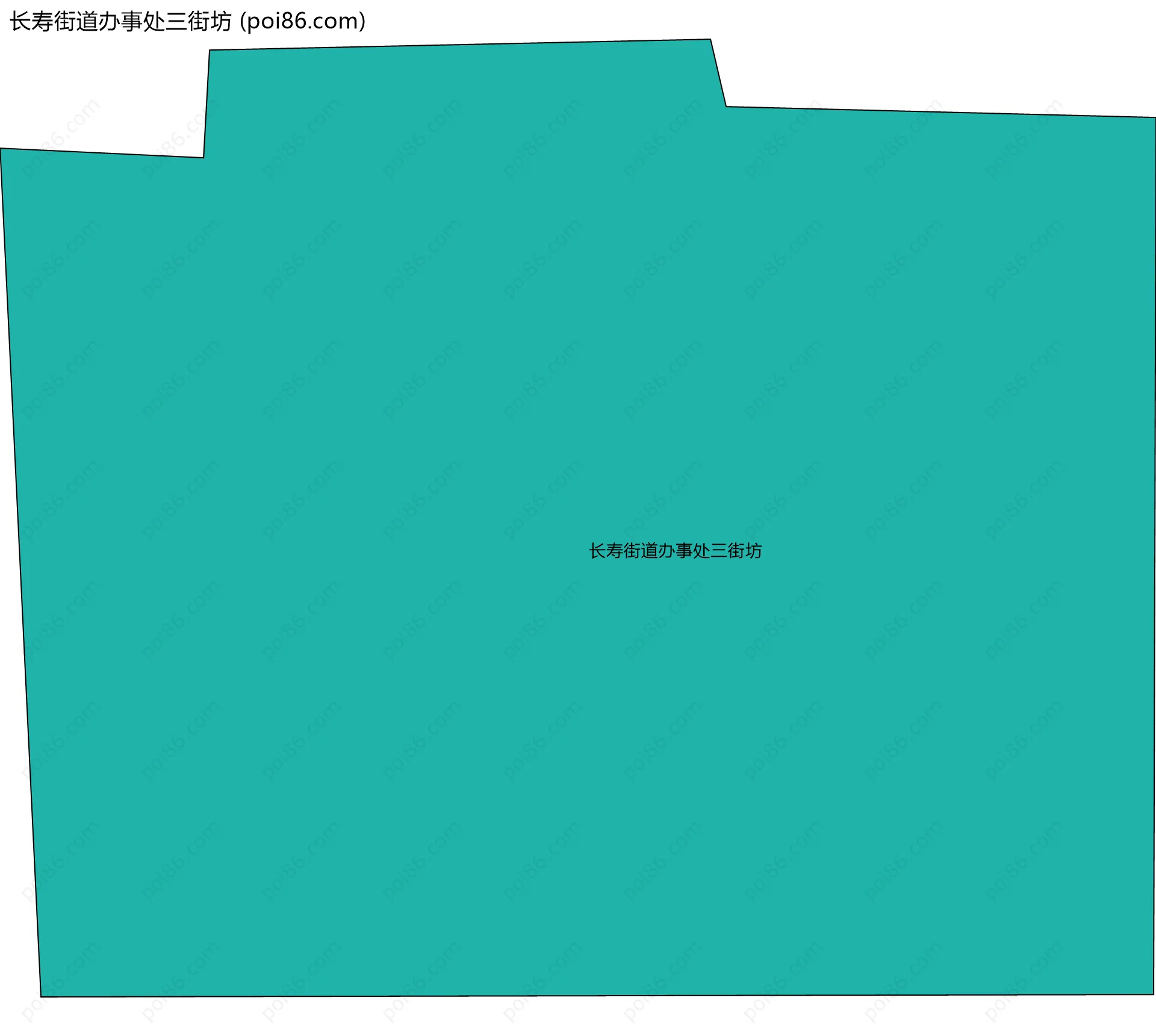 长寿街道办事处三街坊边界地图