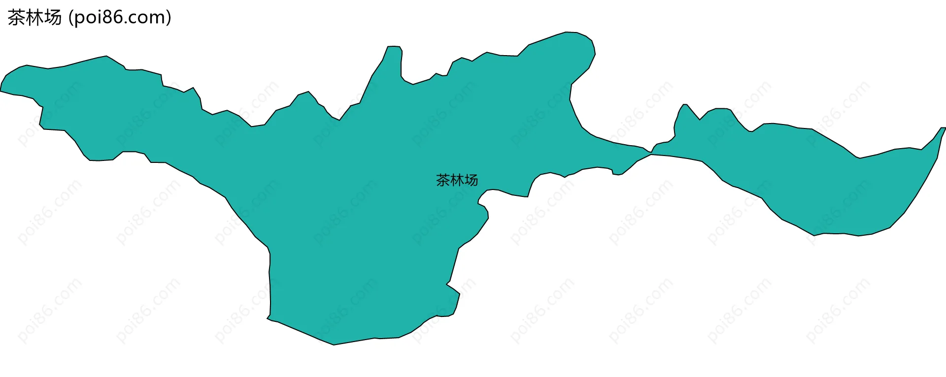 茶林场边界地图