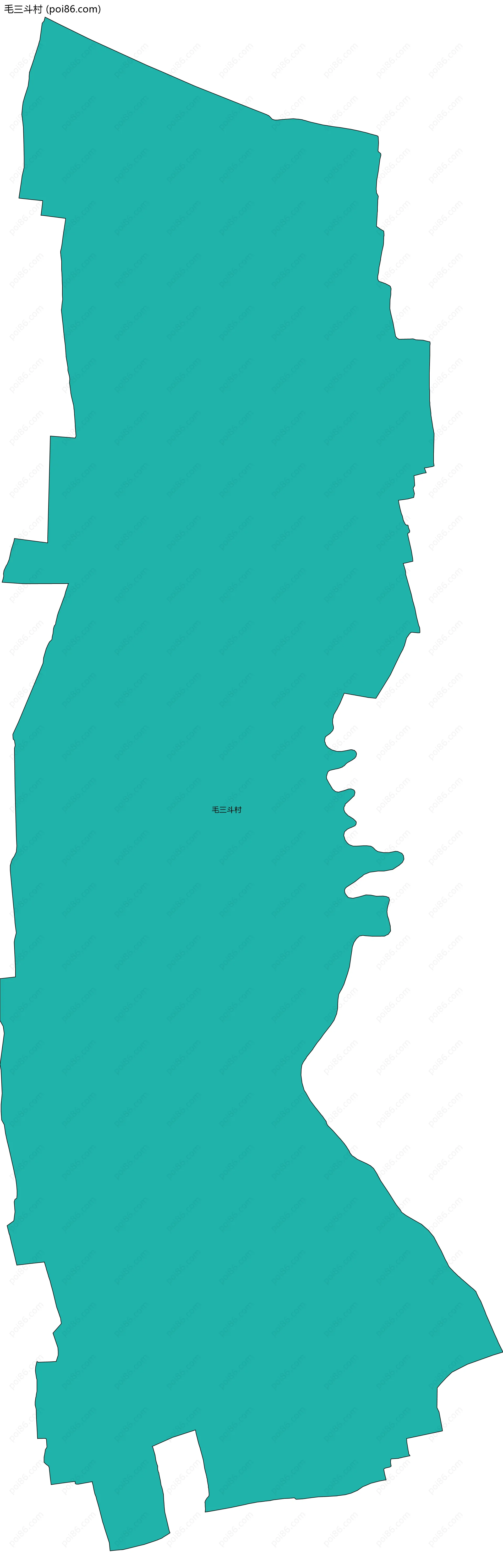 毛三斗村边界地图