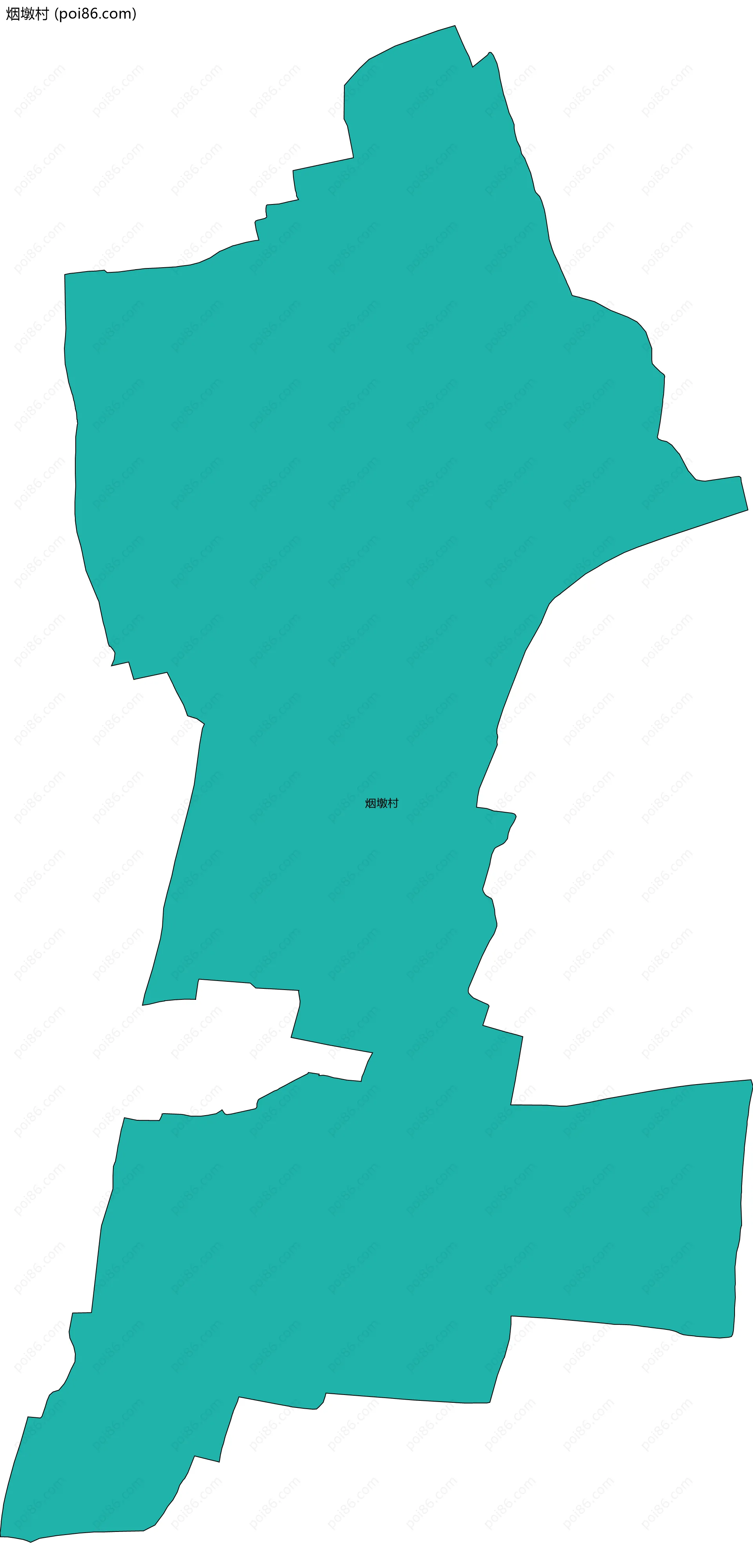 烟墩村边界地图