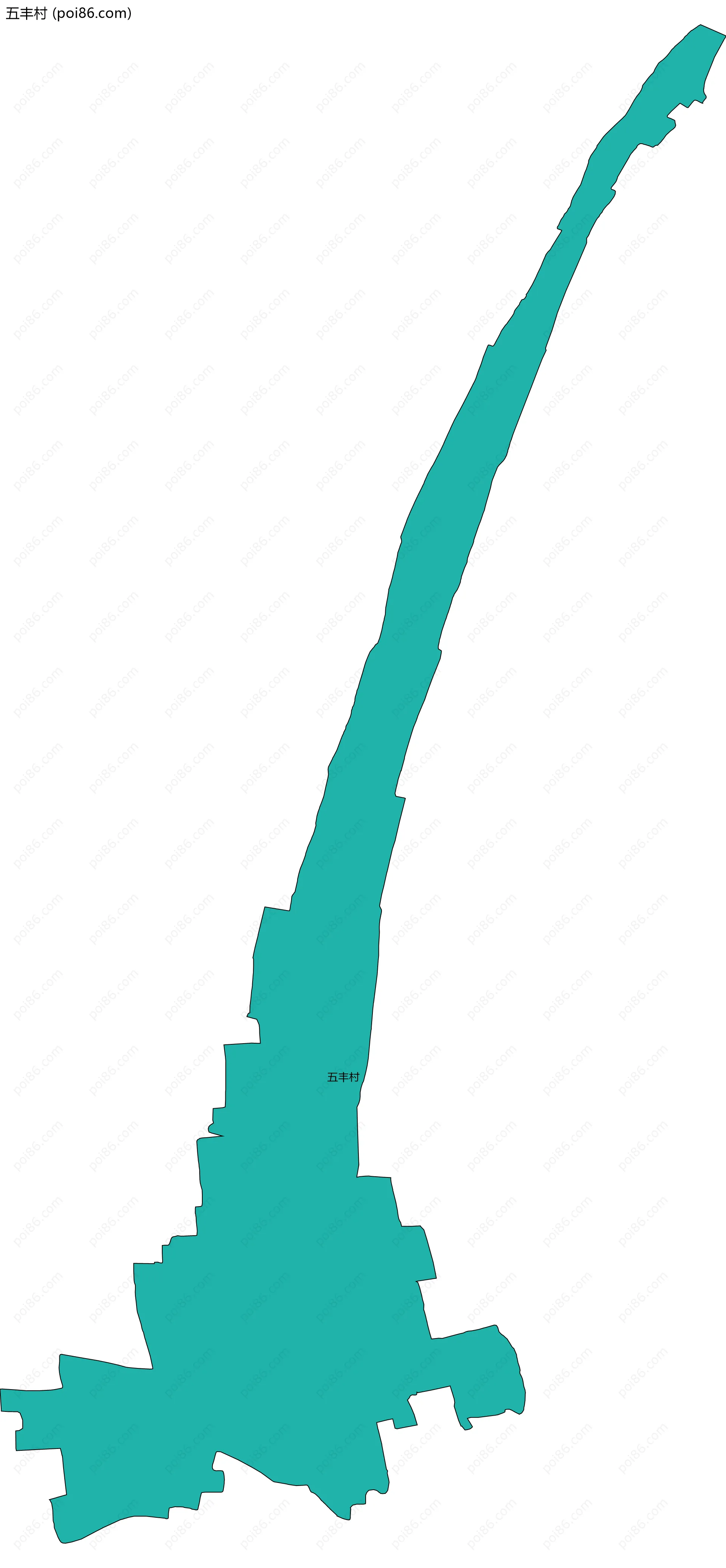 五丰村边界地图