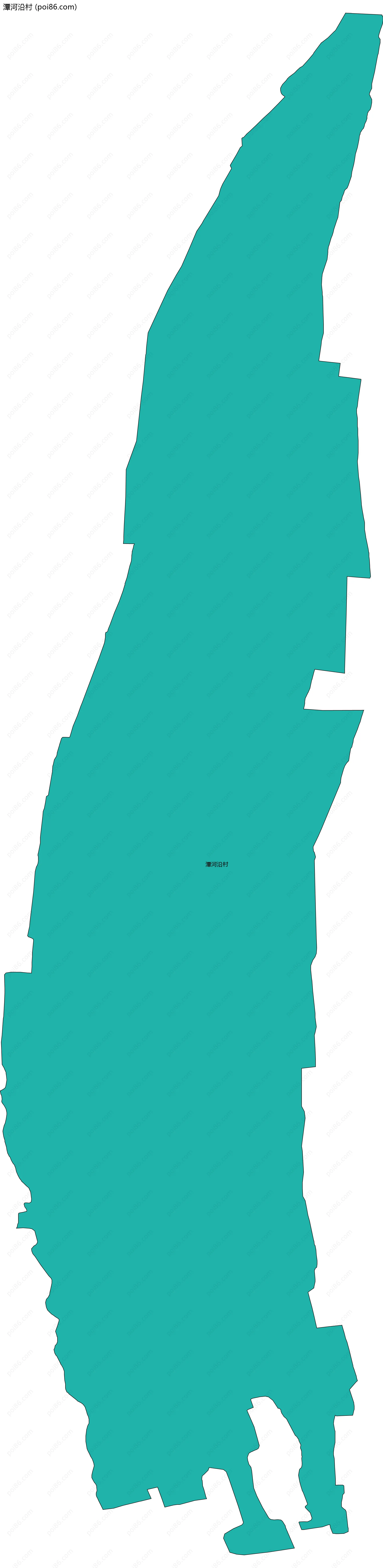 潭河沿村边界地图