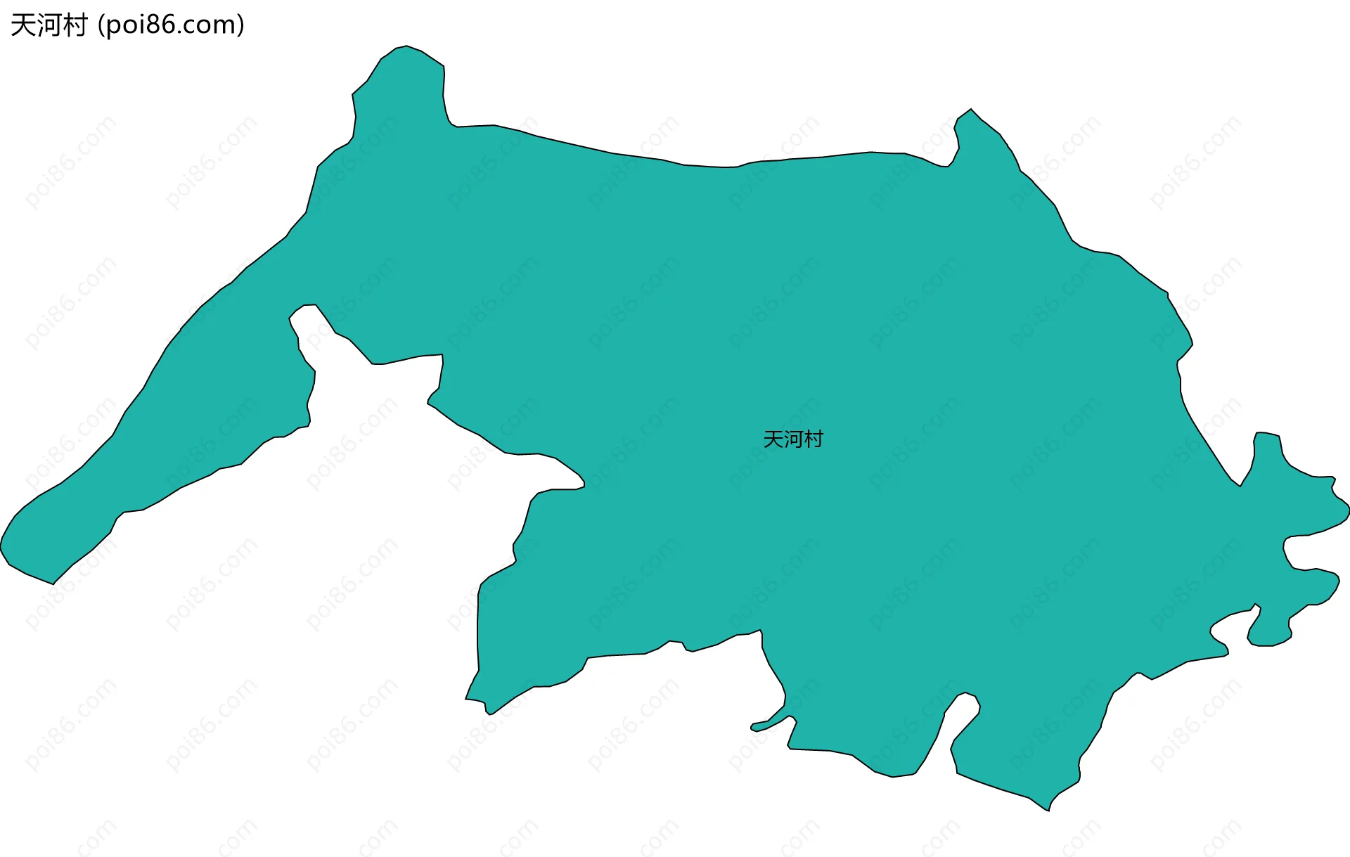 天河村边界地图