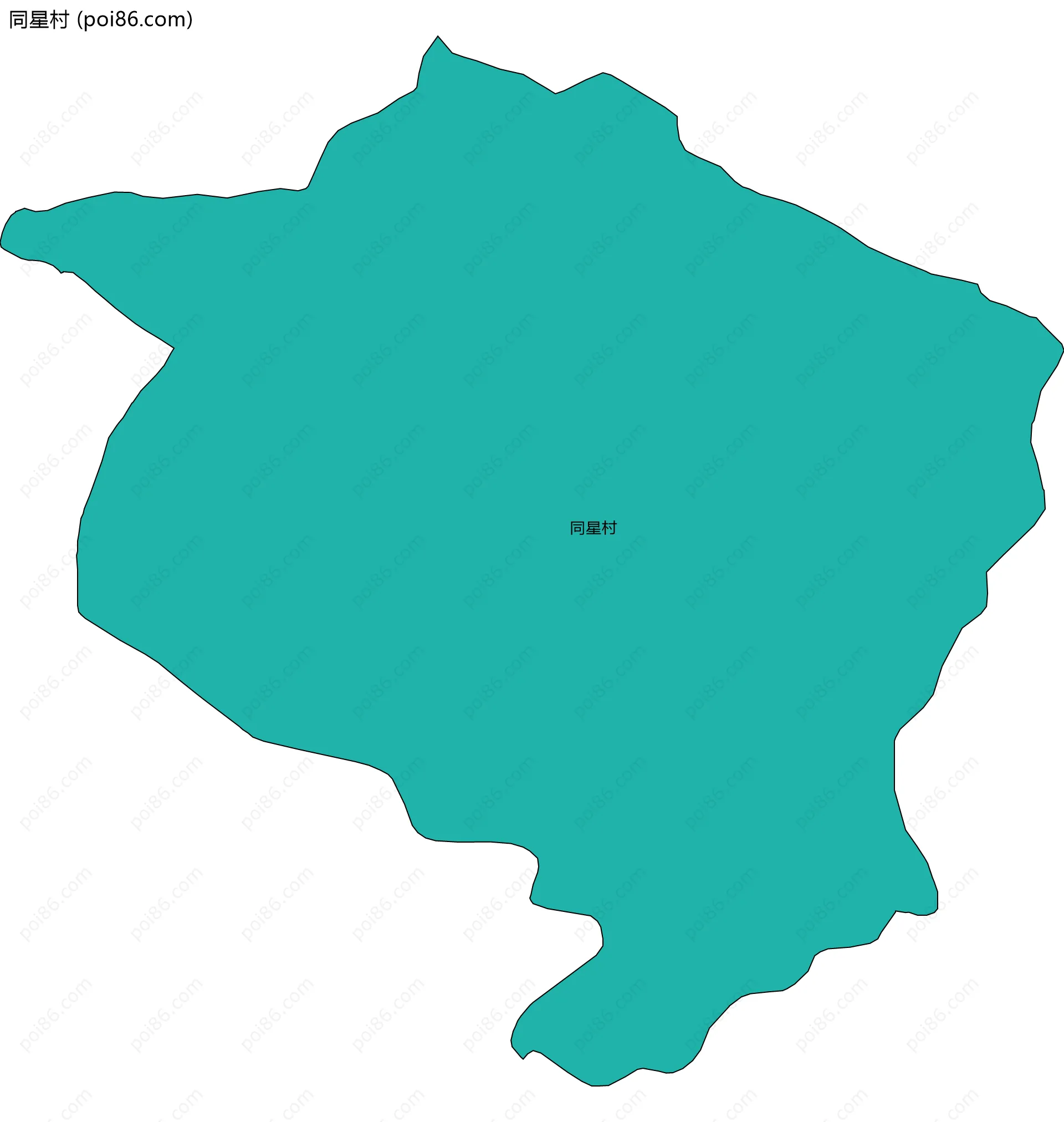 同星村边界地图