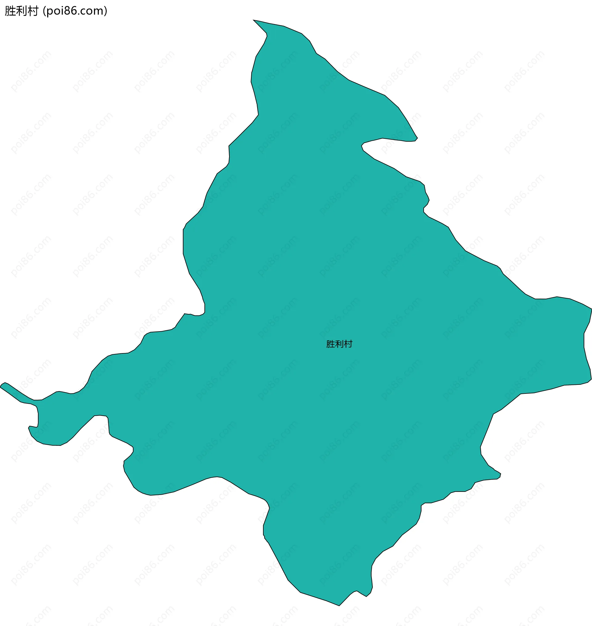 胜利村边界地图