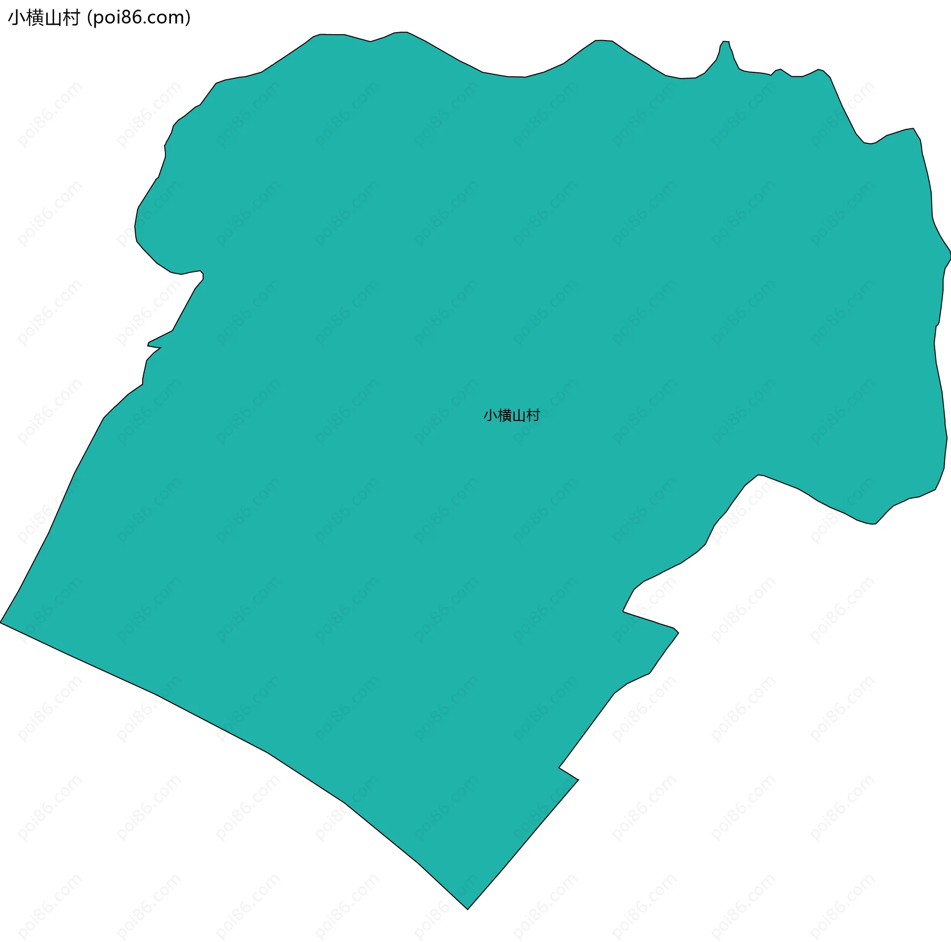 小横山村边界地图