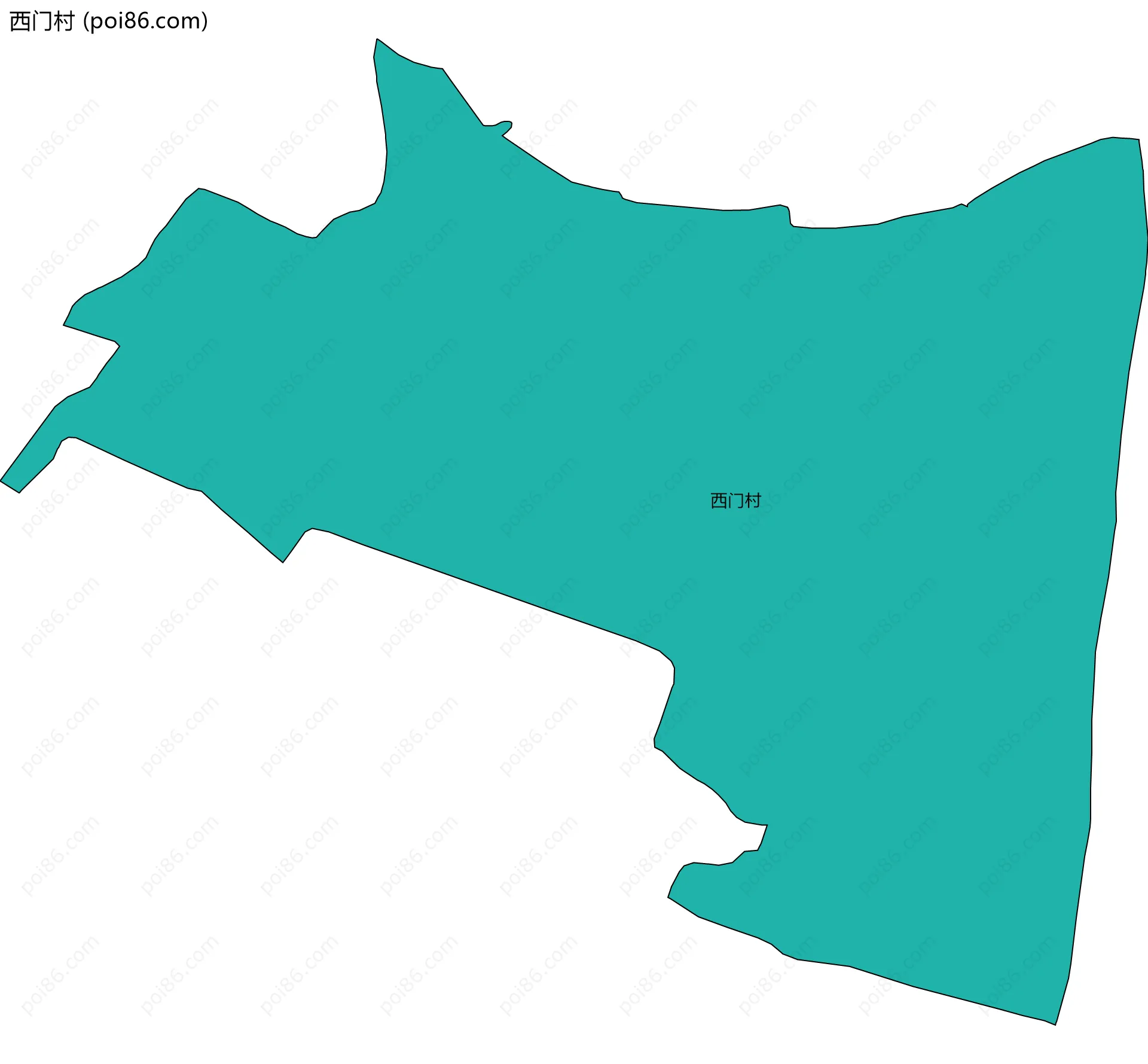 西门村边界地图