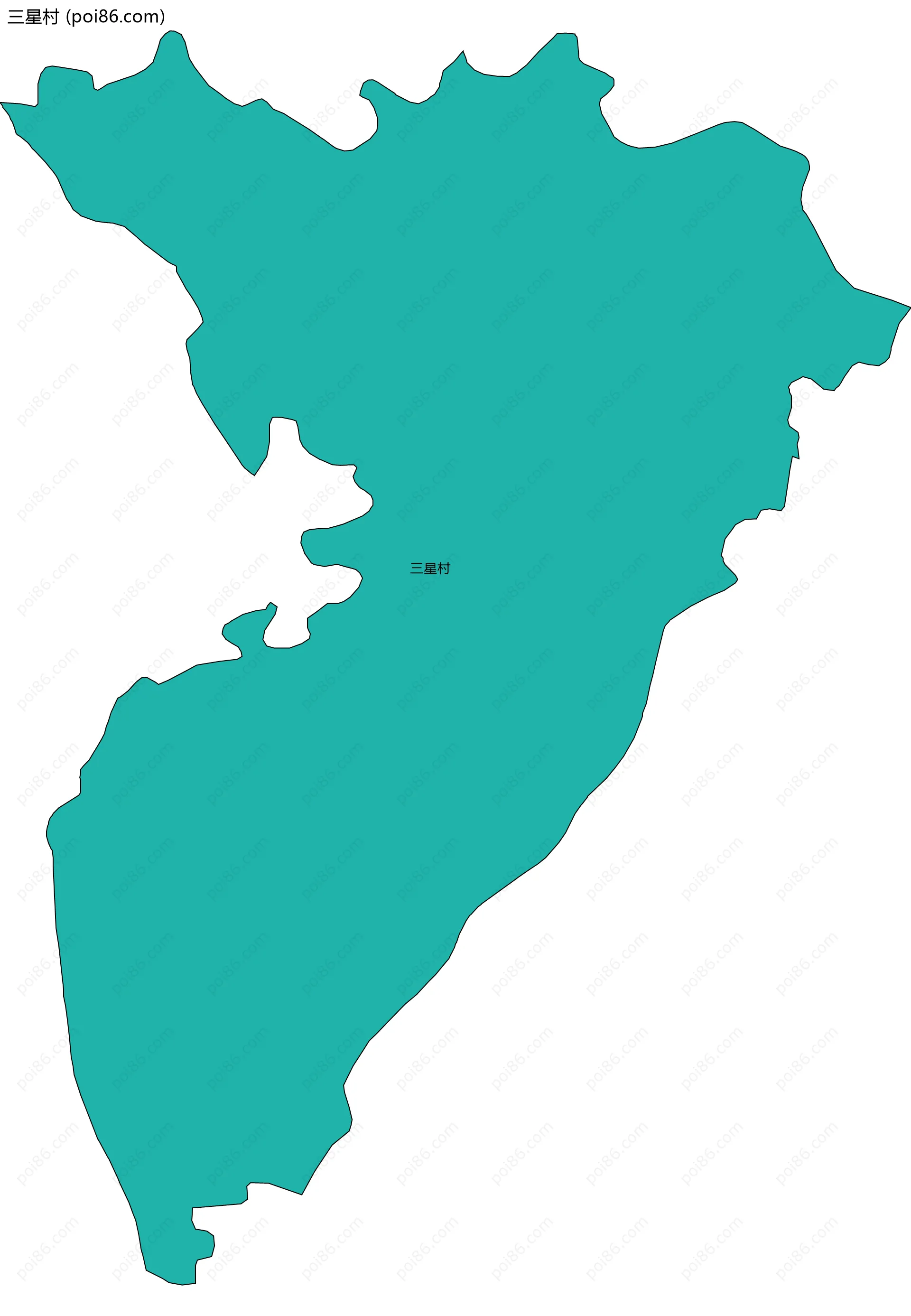 三星村边界地图