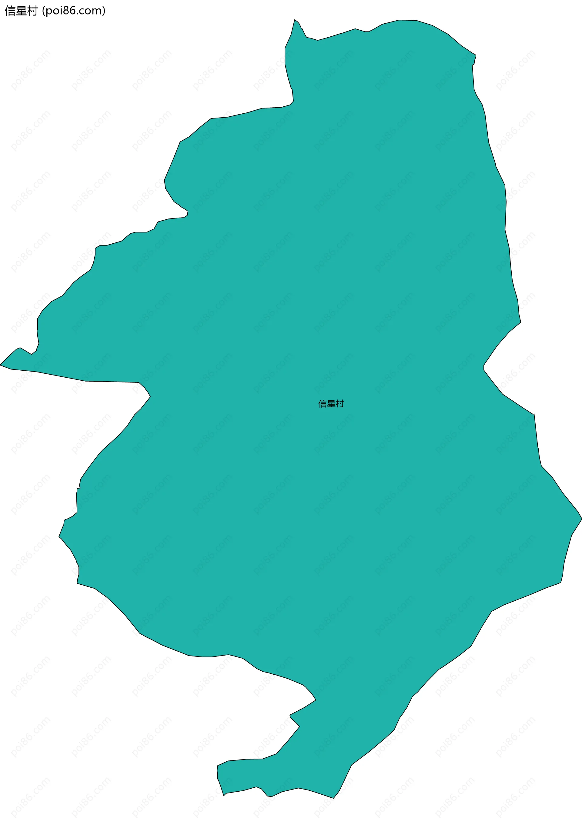 信星村边界地图