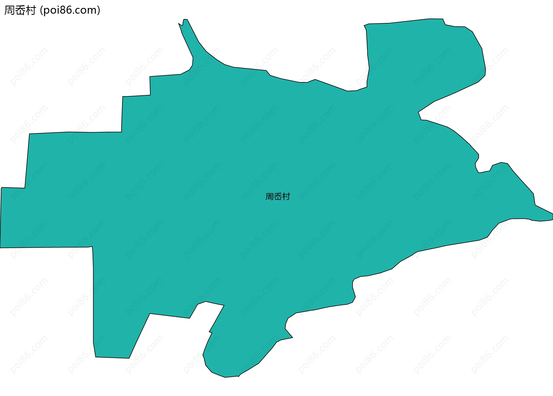 周岙村边界地图