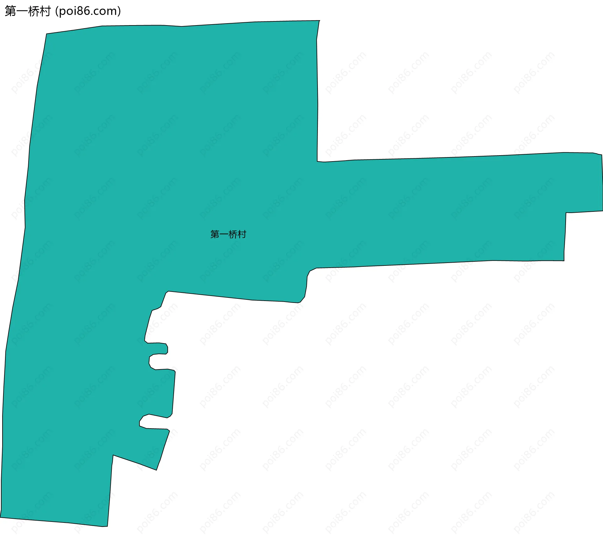 第一桥村边界地图