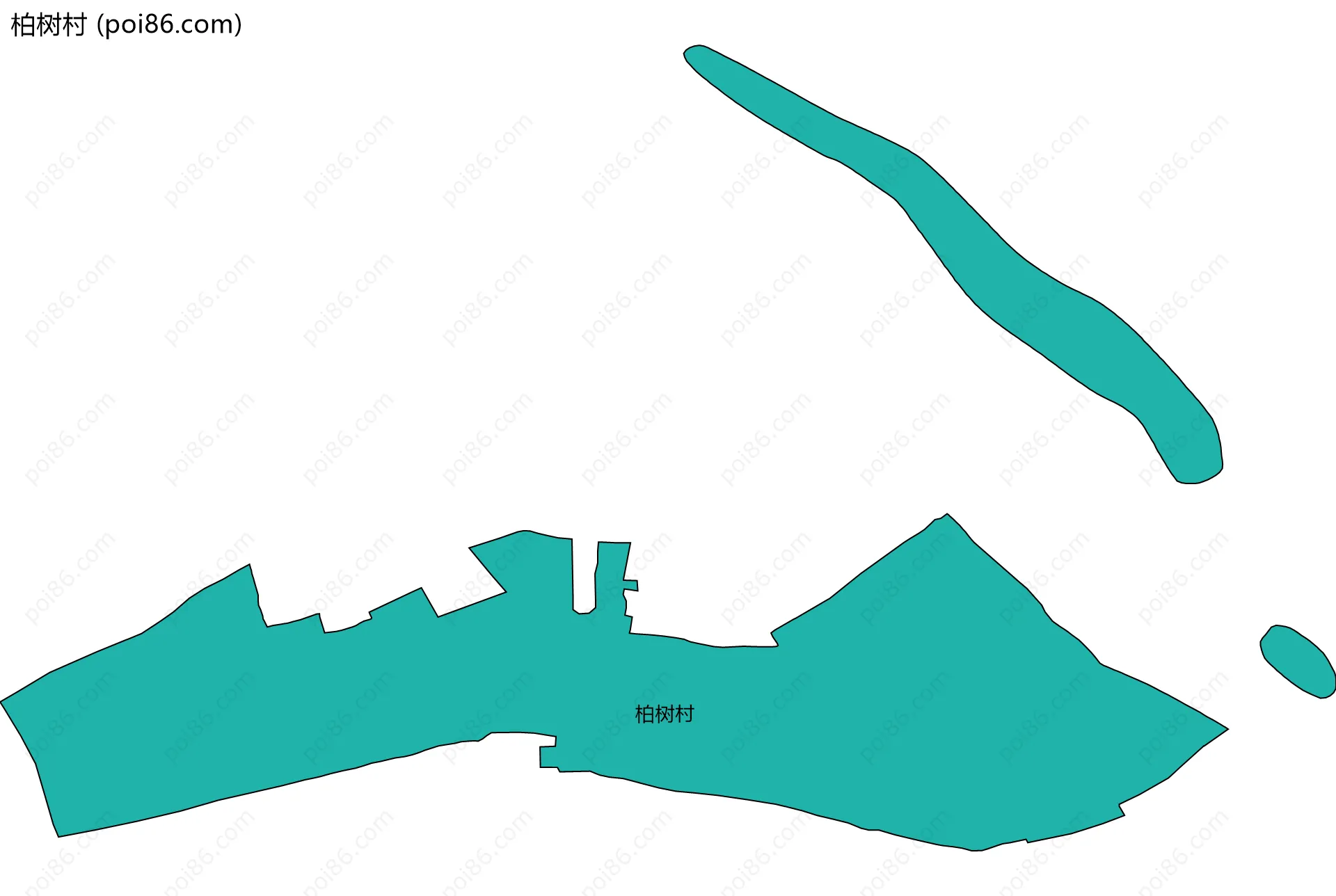 柏树村边界地图