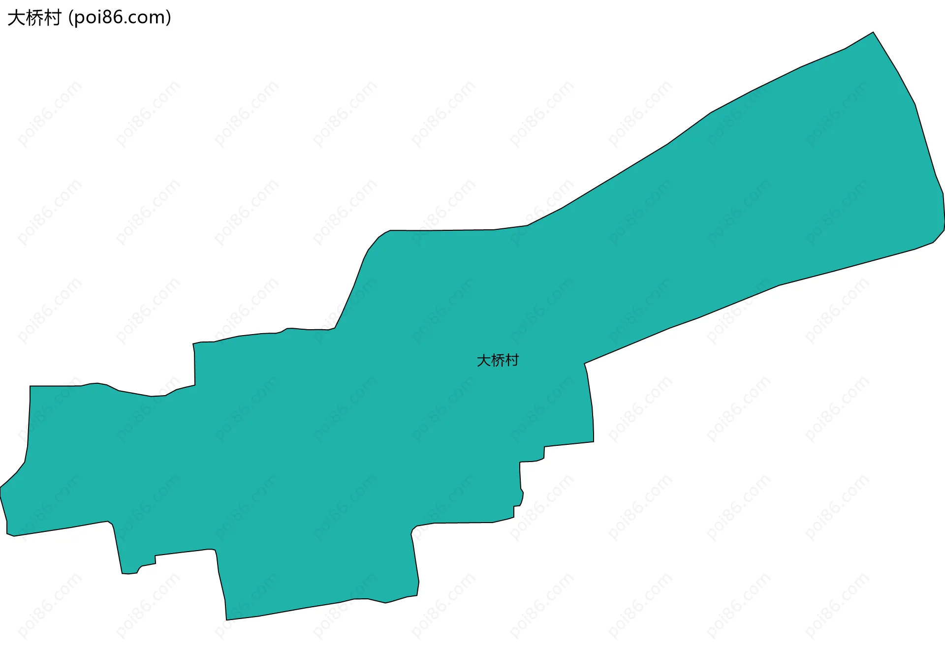 大桥村边界地图